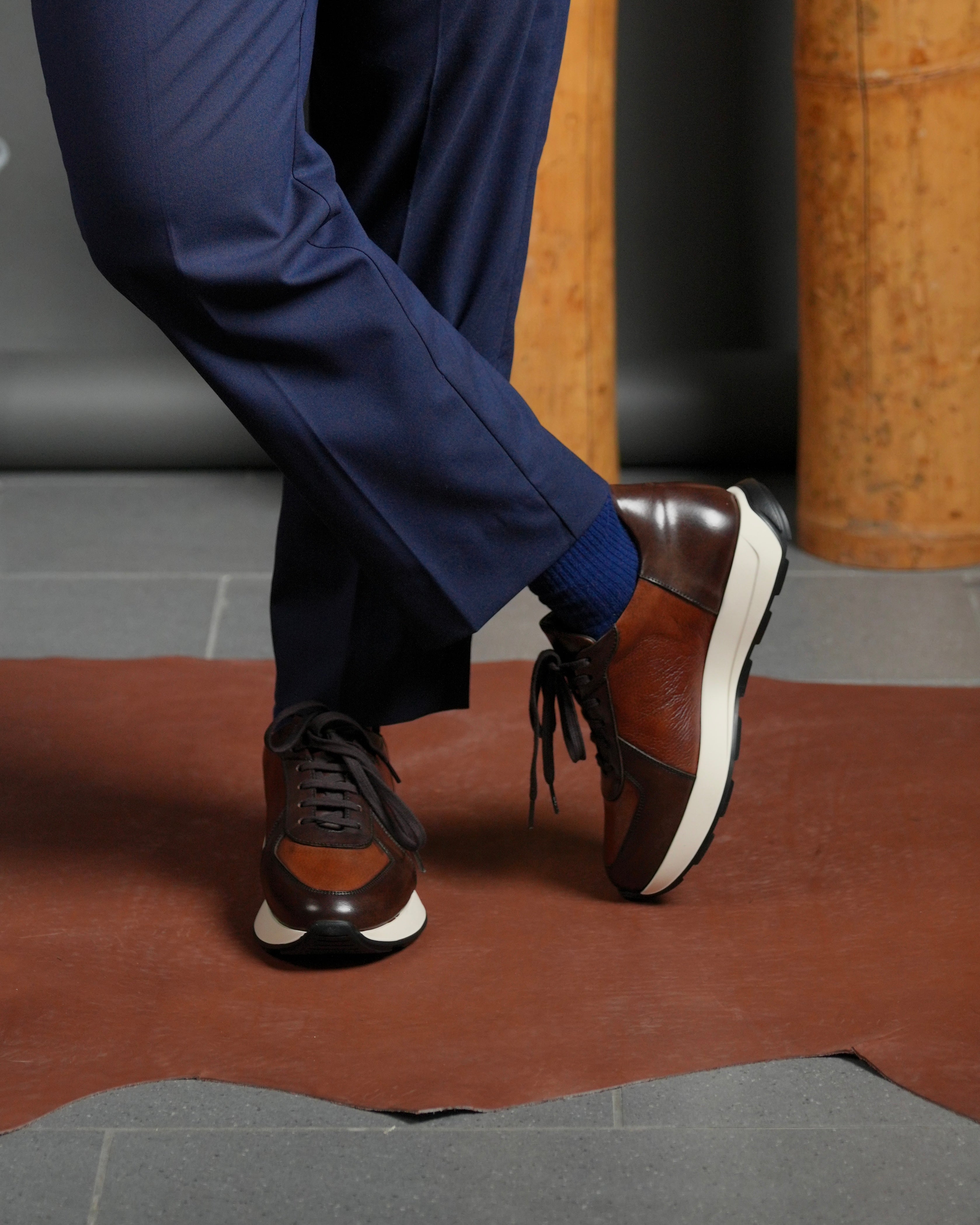 SHALAPI Milano 1.1 luxury sneakers for men in camel