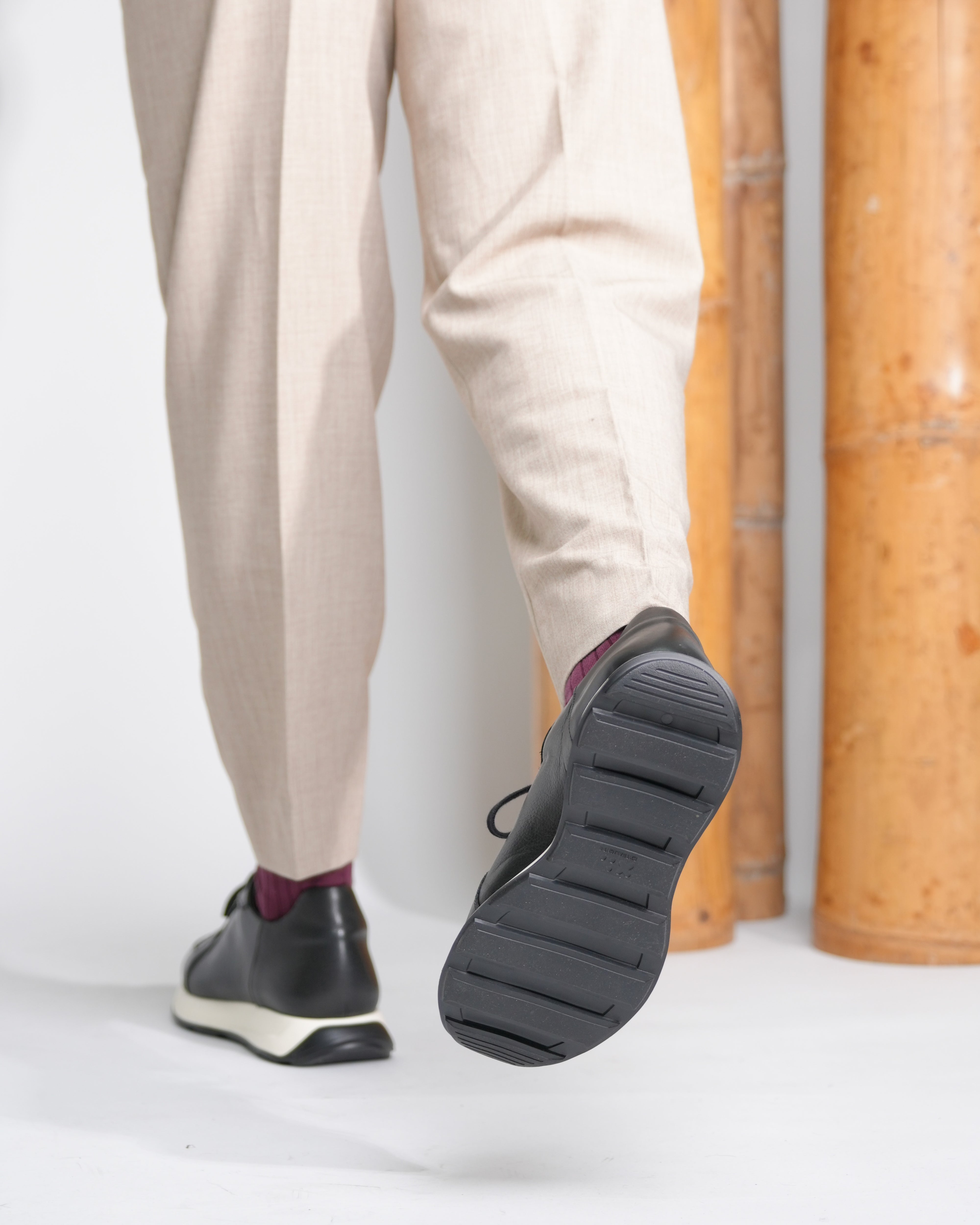 Sneakers di lusso SHALAPI MILANO 1.1 da uomo in pelle nera