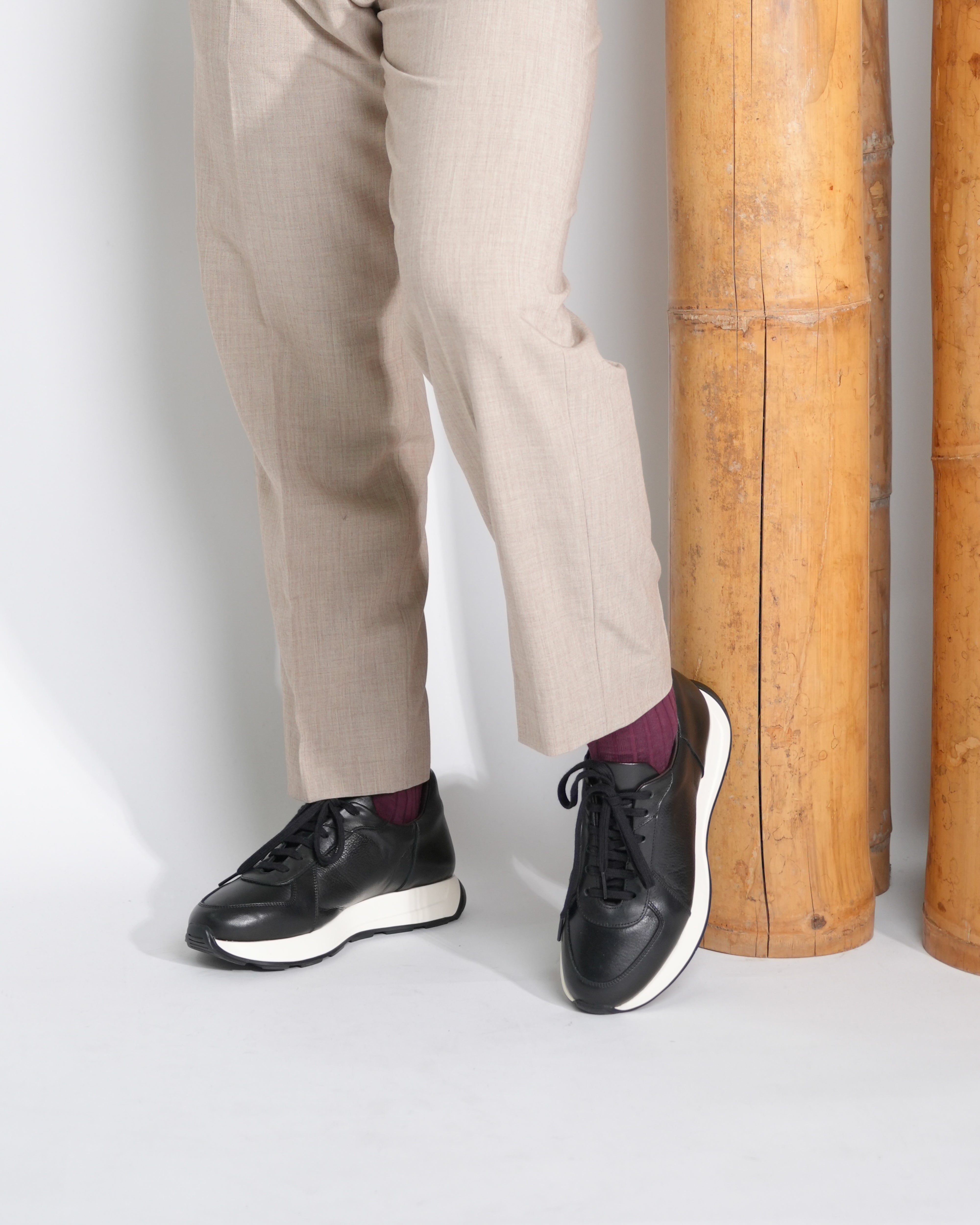 Sneakers di lusso SHALAPI MILANO 1.1 da uomo in pelle nera