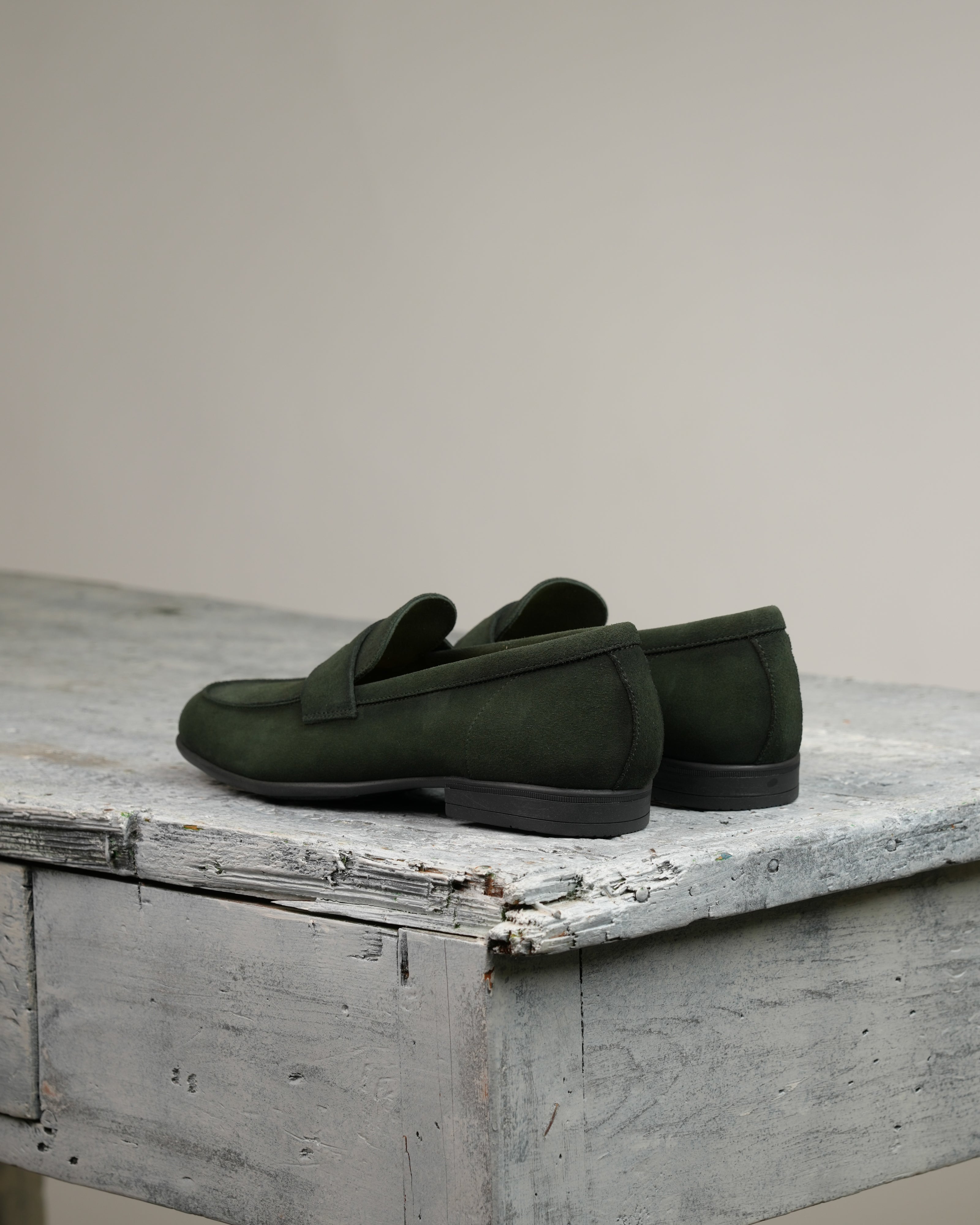 Mocasines Marechiaro de ante verde