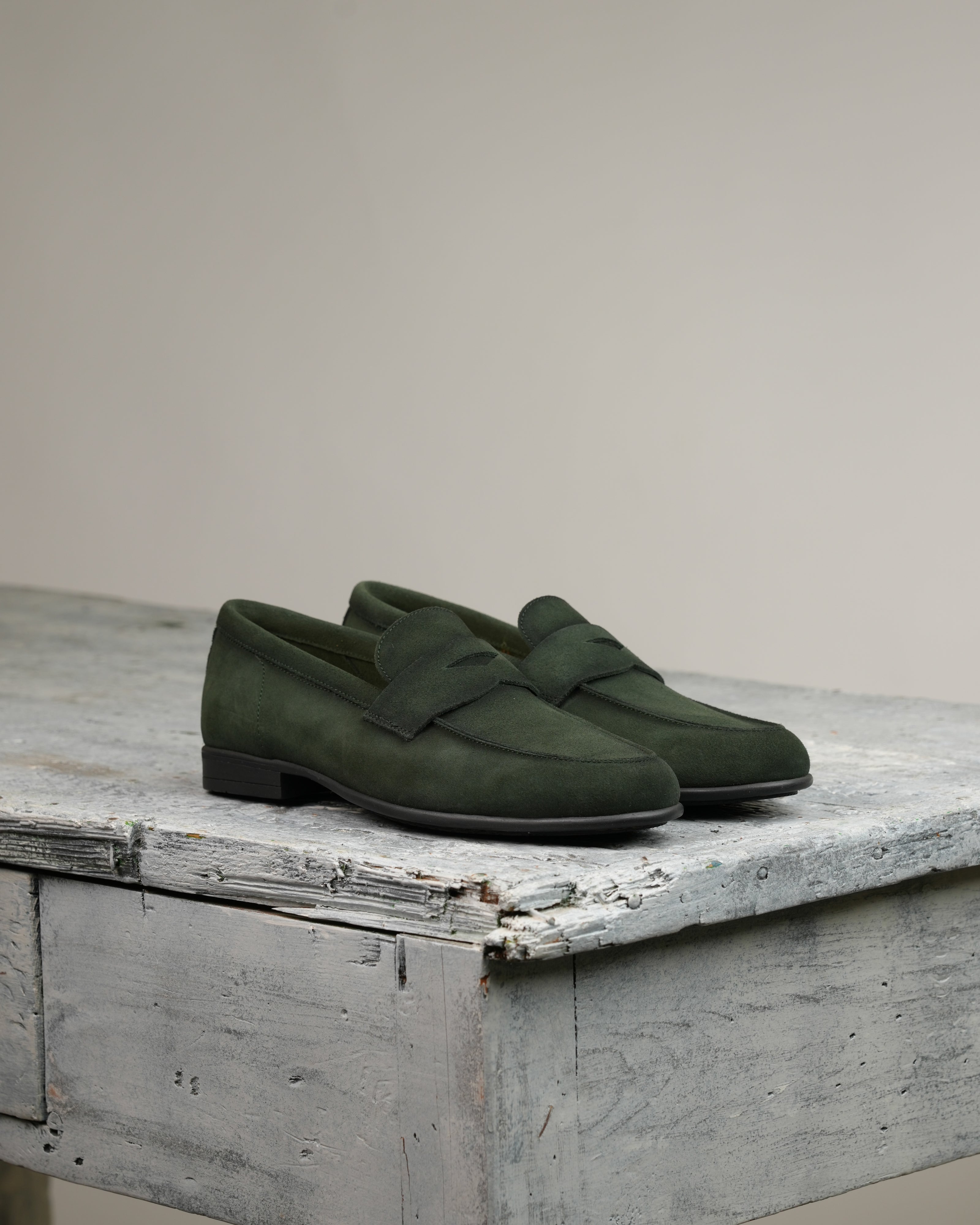 Mocasines Marechiaro de ante verde