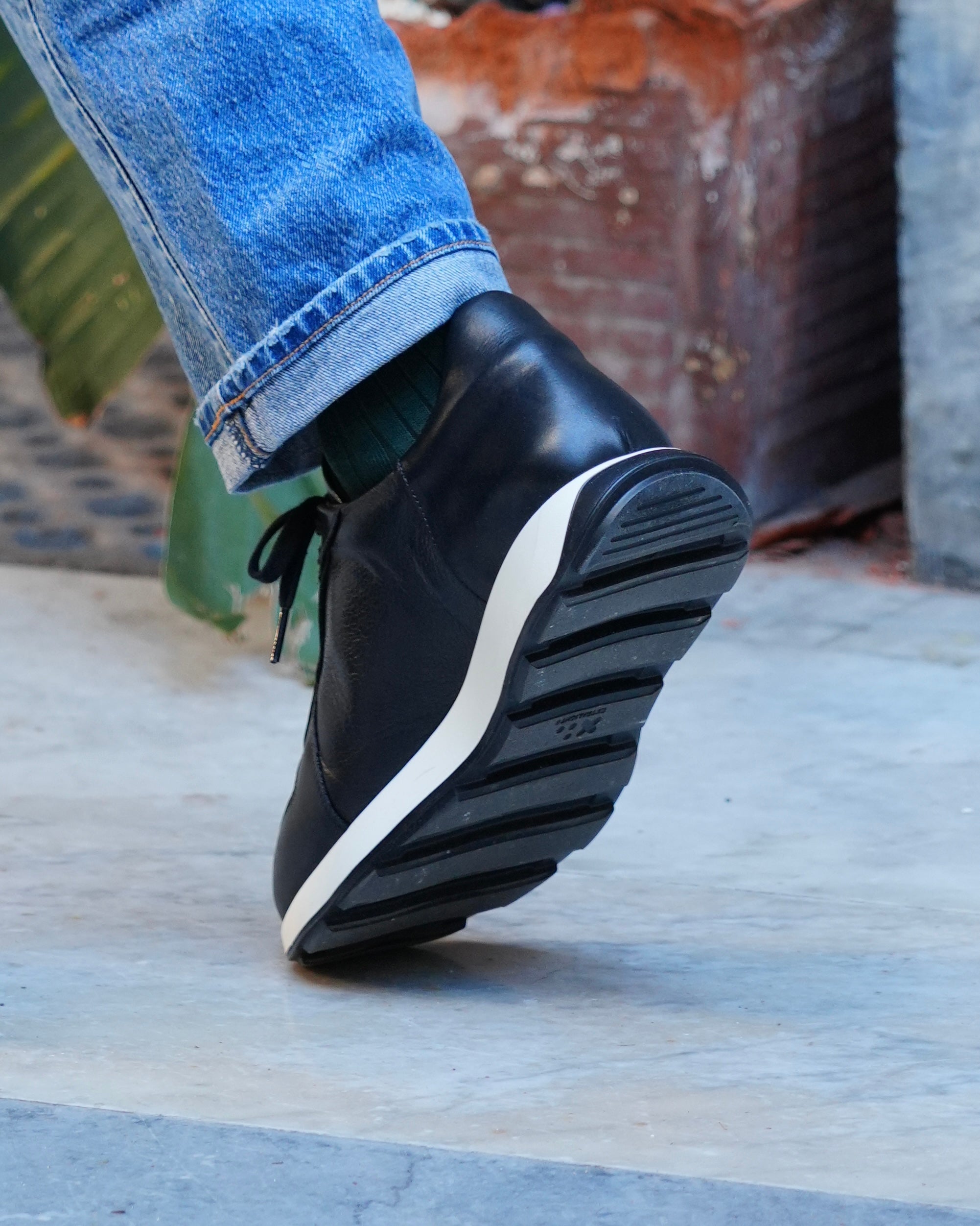 Sneakers di lusso SHALAPI MILANO 1.1 da uomo in pelle nera