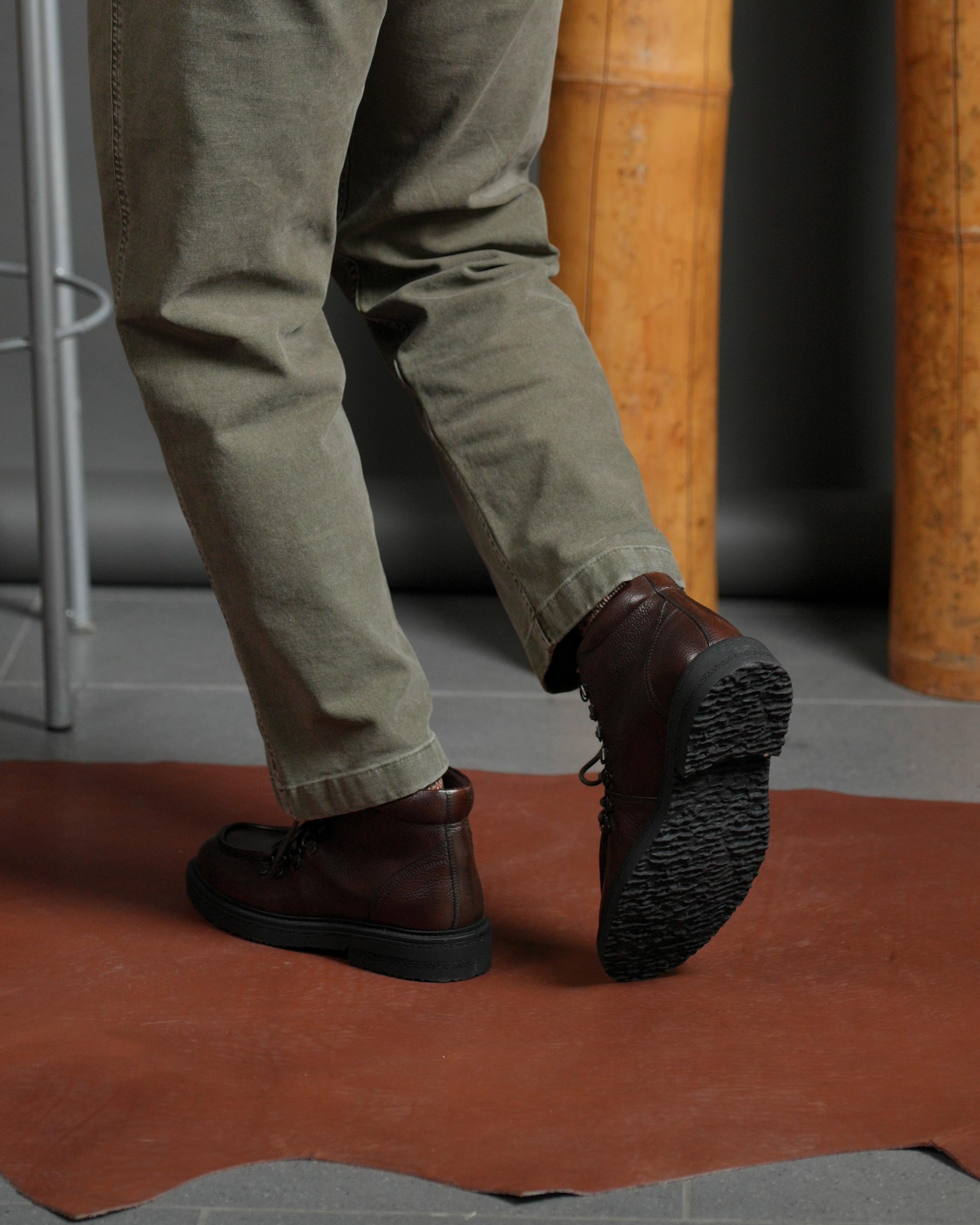 SHALAPI Fracap 1.1 luxury boots in full grain leather in brown