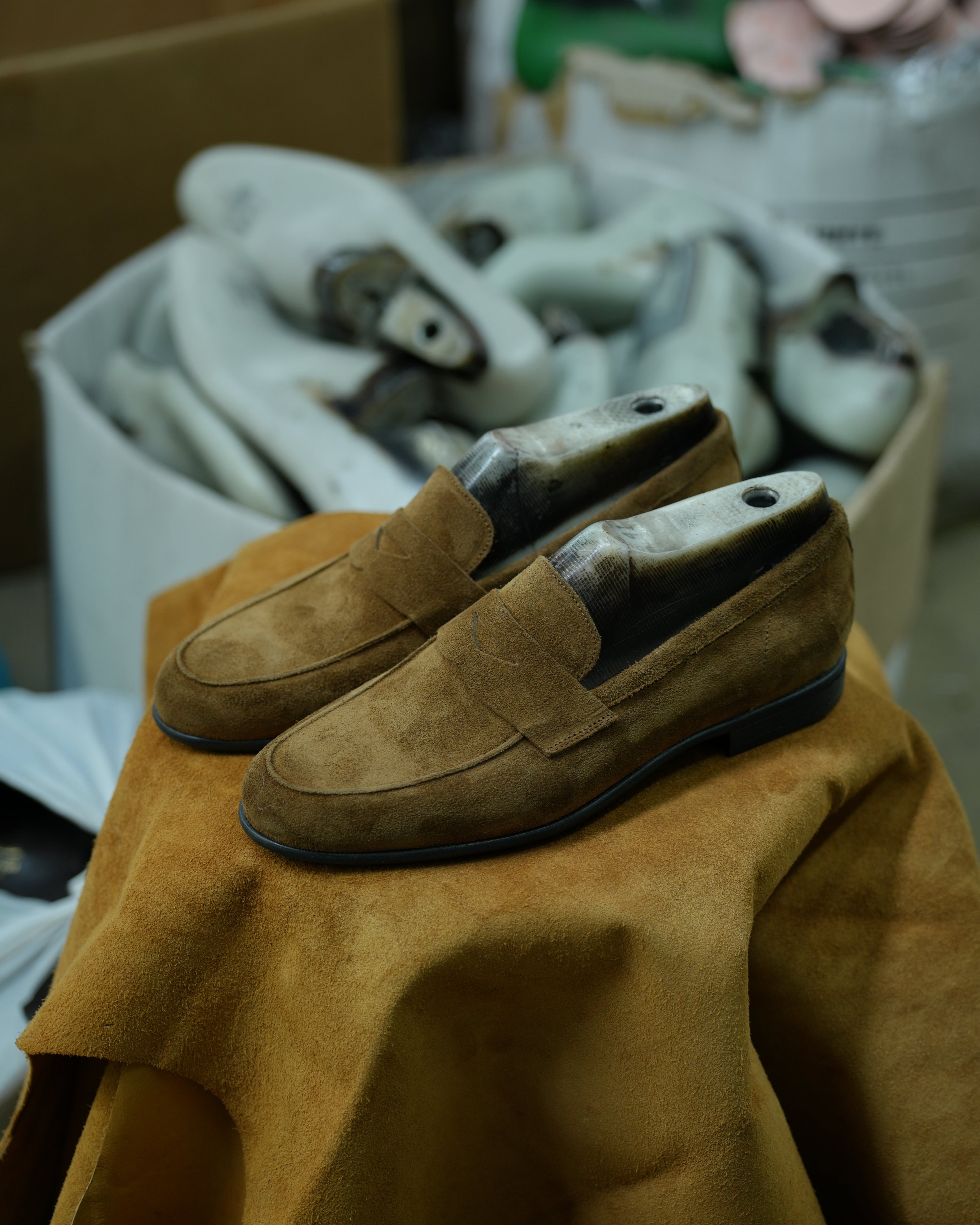 Mocasines Marechiaro de ante color camel