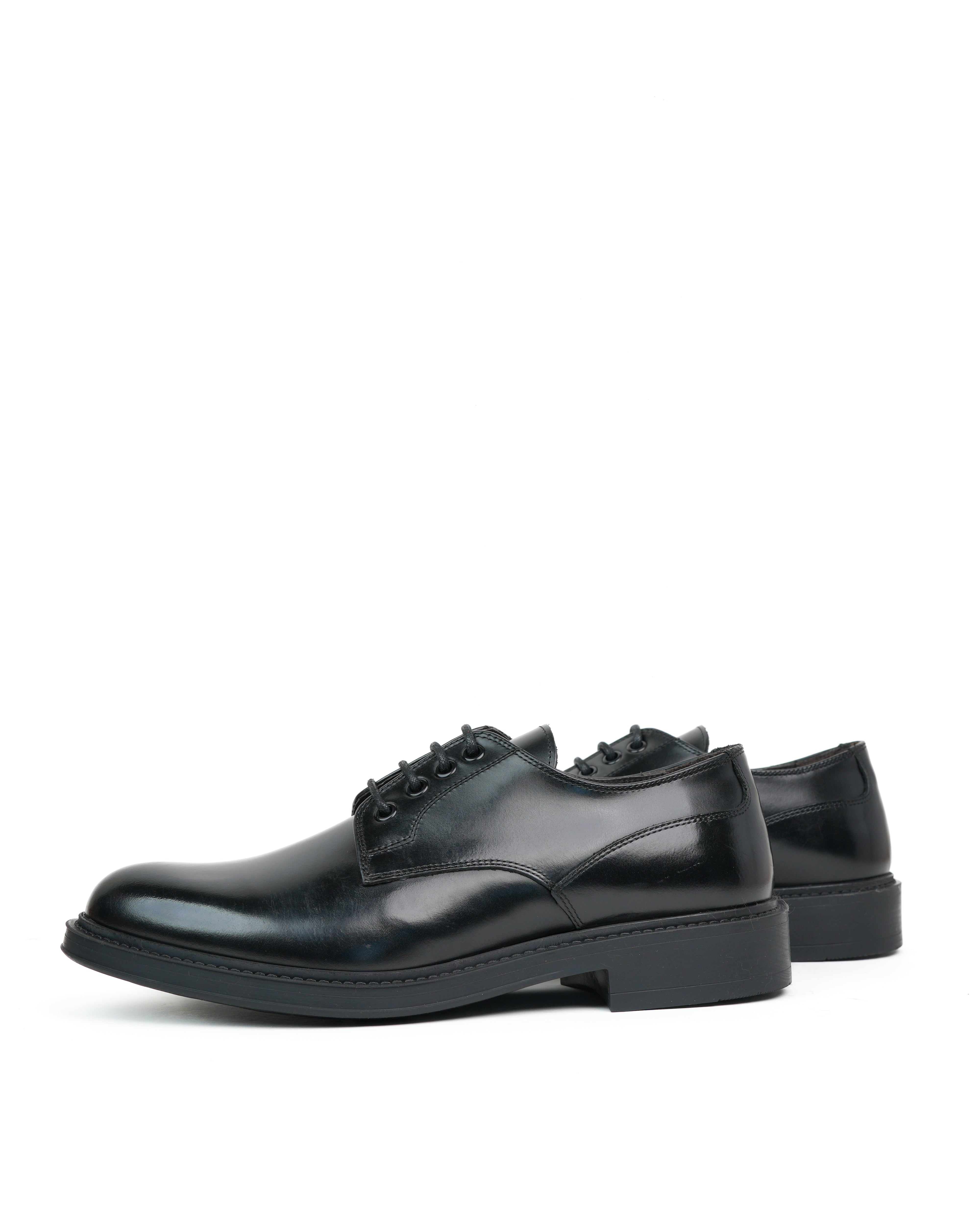Scarpe Derby di lusso SHALAPI LEO 1.1 in nero lucido