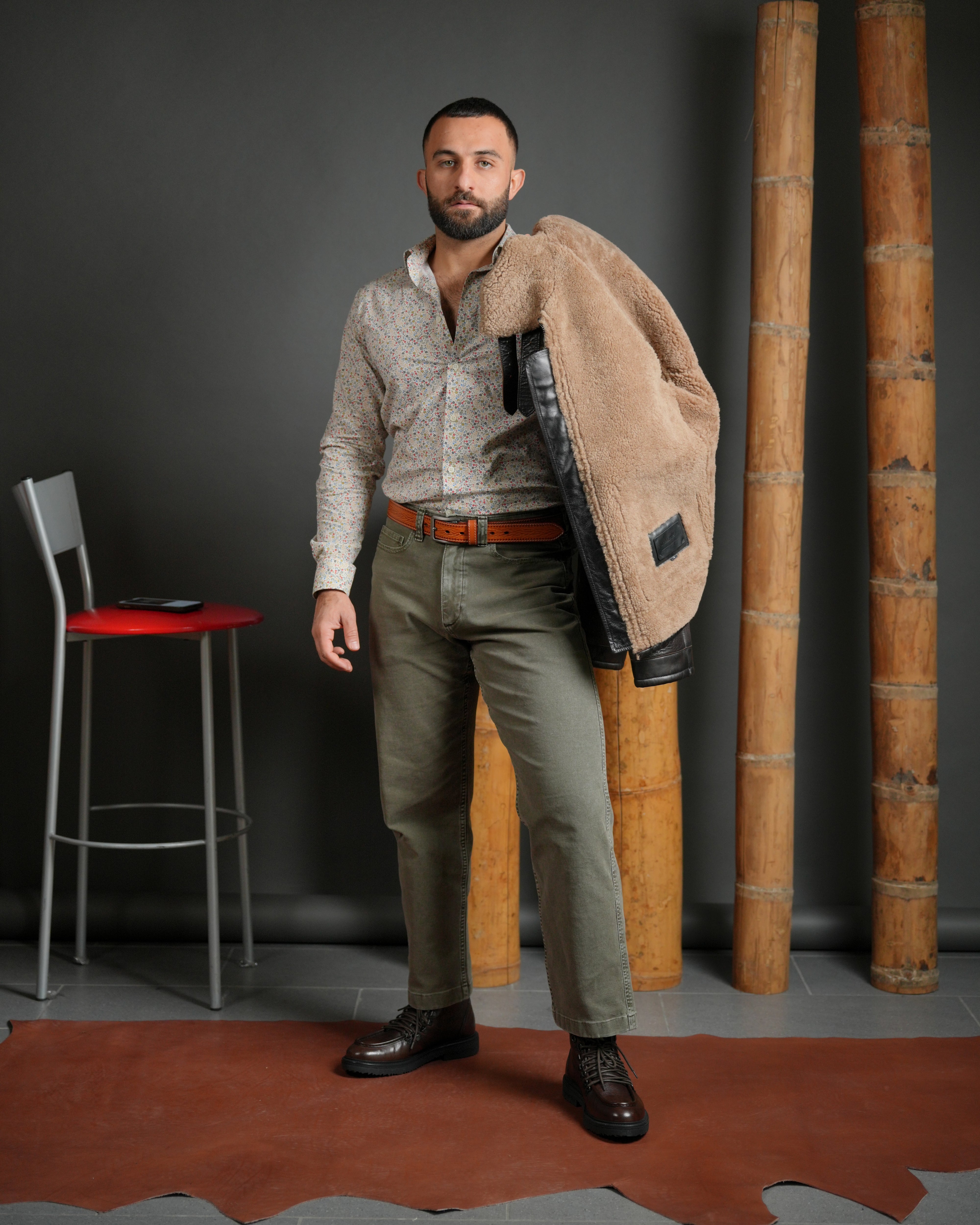 SHALAPI Capri Supreme Shearling Jacket in Genuine horse leather