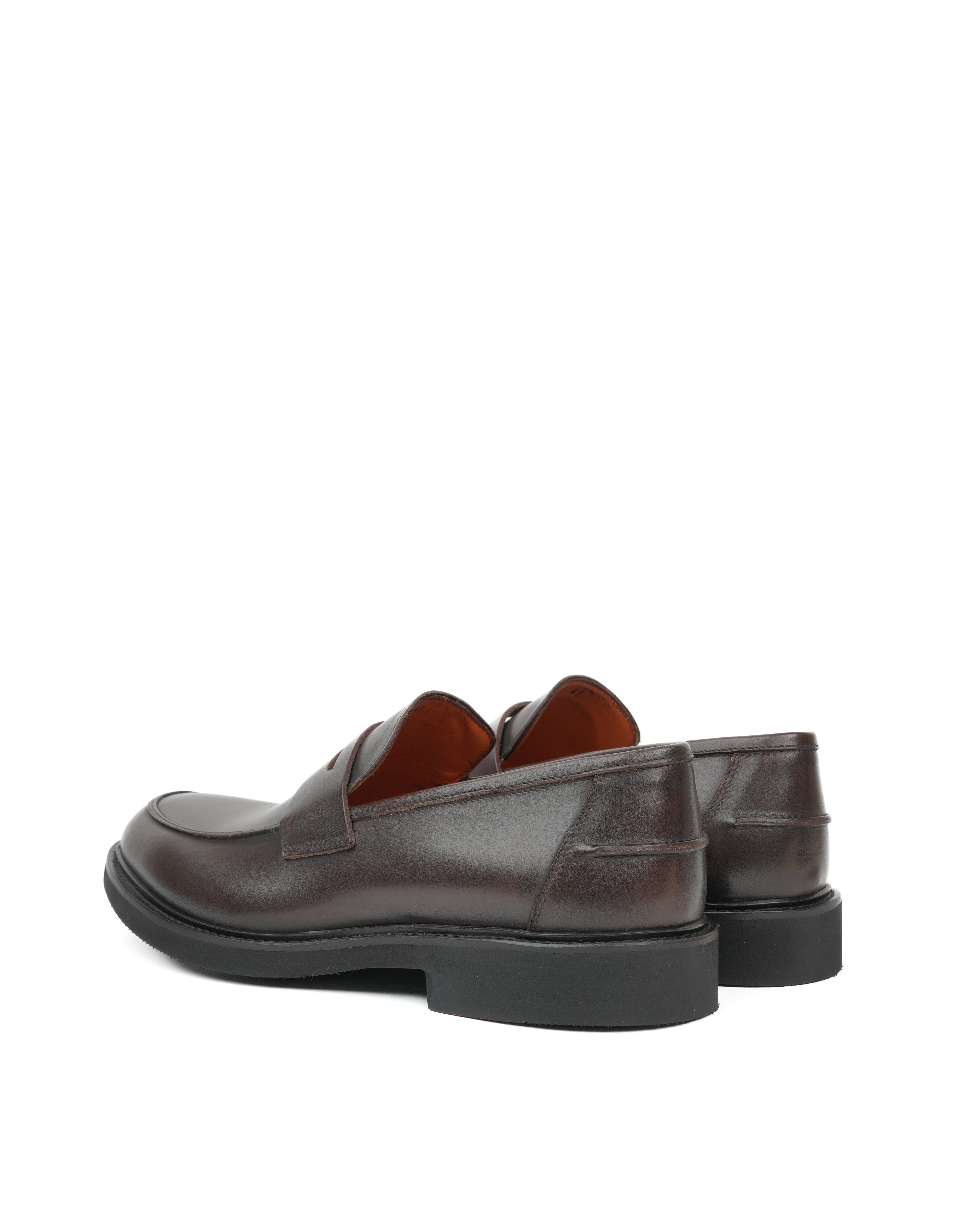 SHALAPI italian penny loafers for men in brown