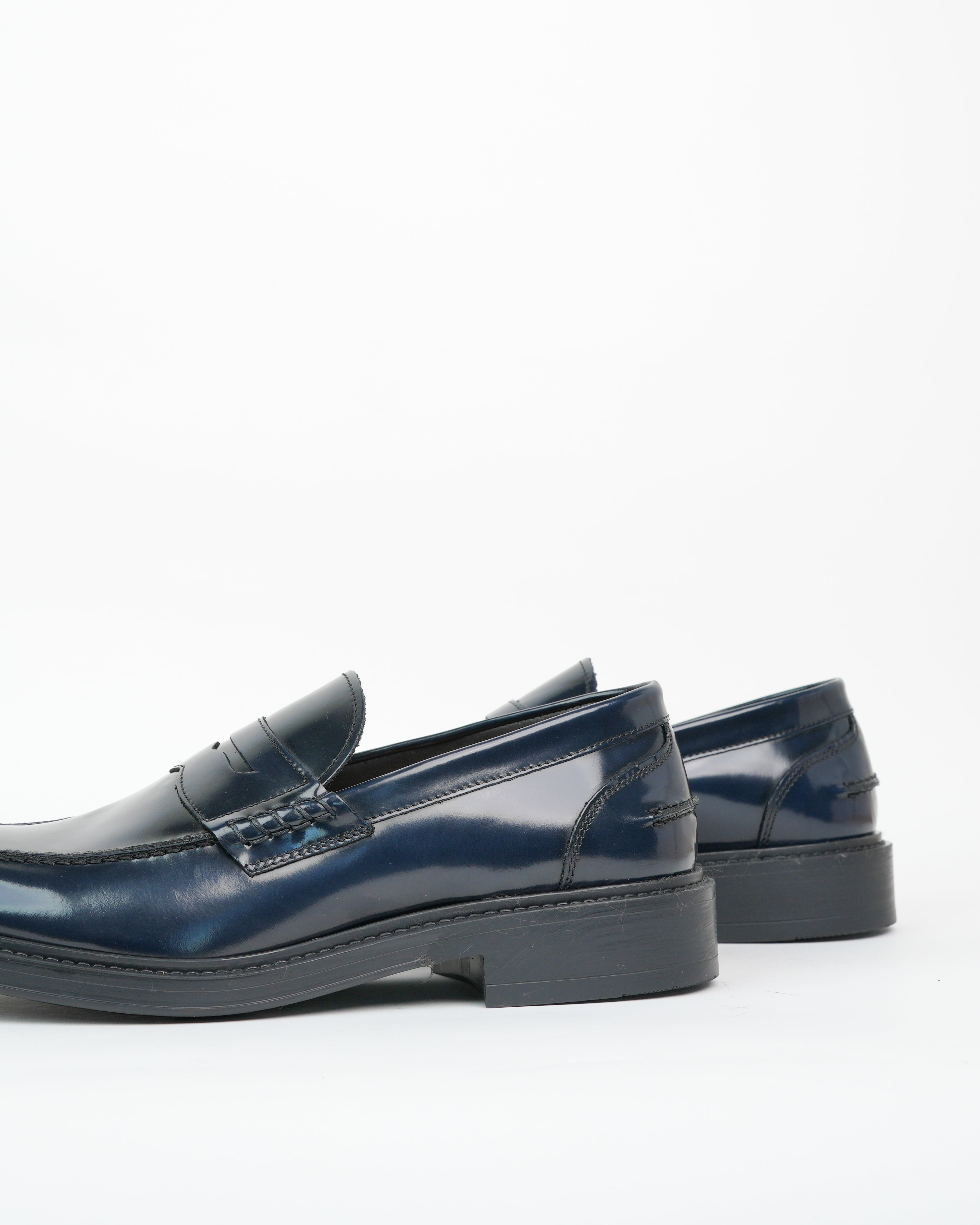 Mocassini penny SHALAPI Chester 1.1 da uomo blu lucido