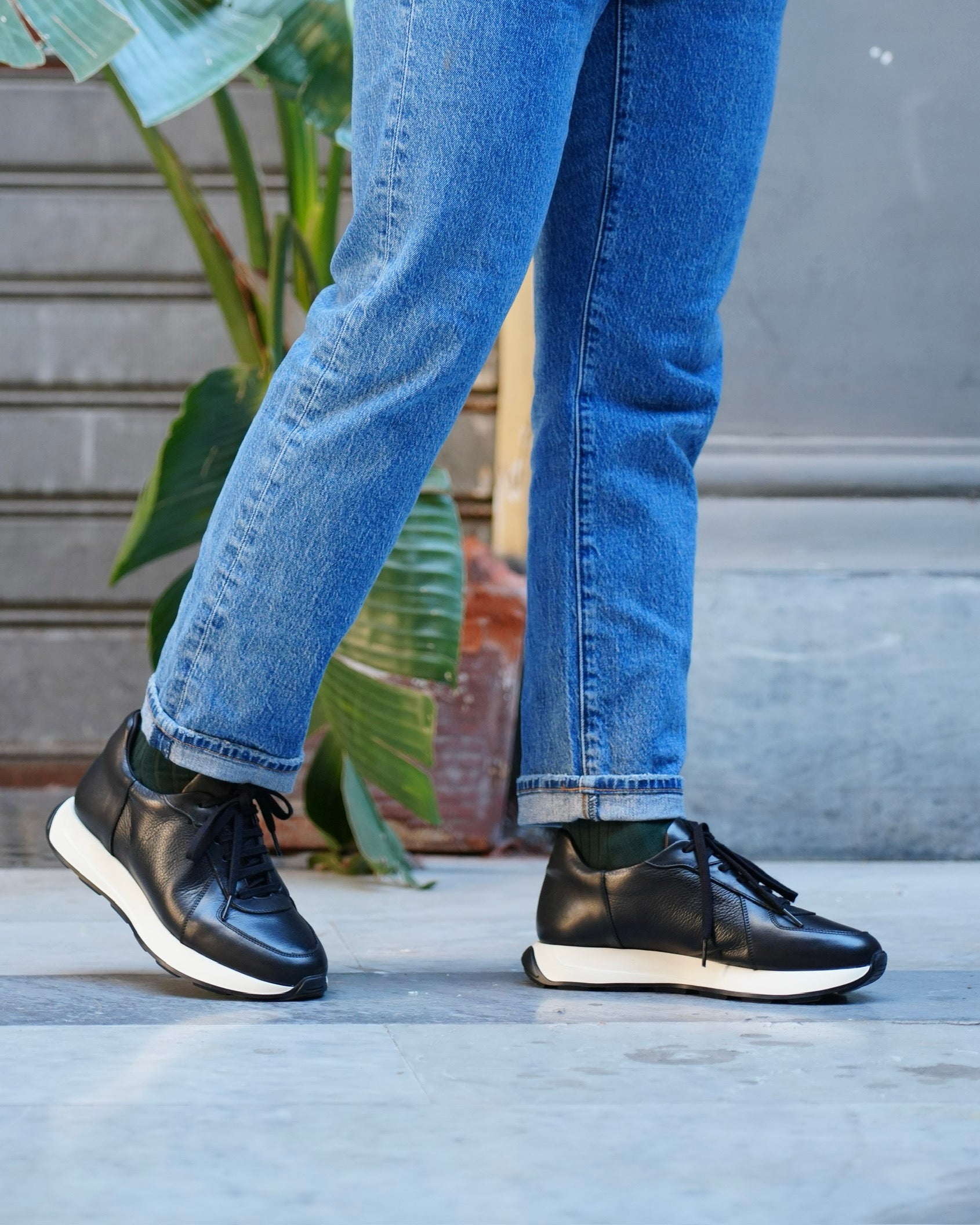 Sneakers di lusso SHALAPI MILANO 1.1 da uomo in pelle nera