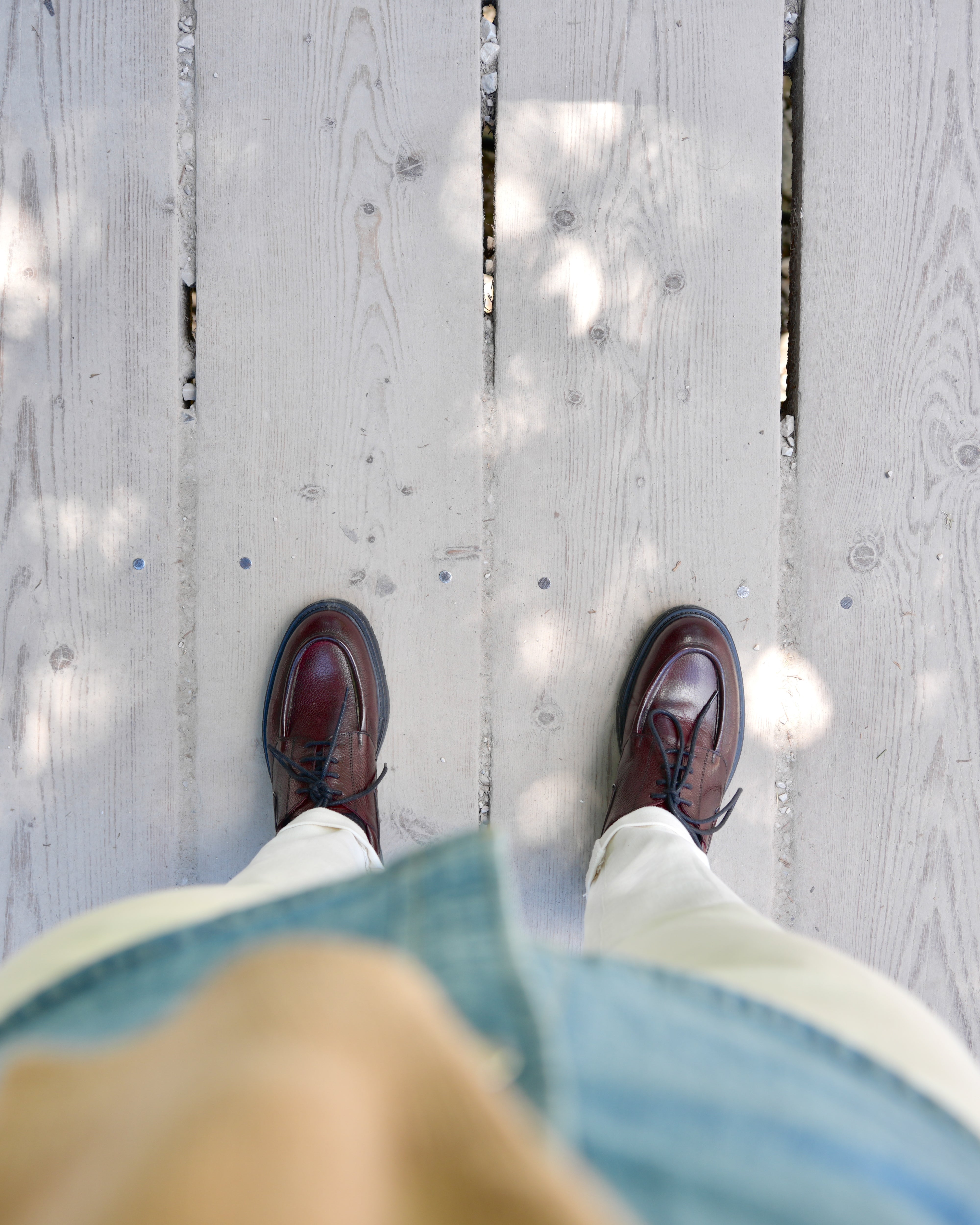 SHALAPI Vomero 1.1 Apron Toe Derby shoes in full grain leather in Burdo