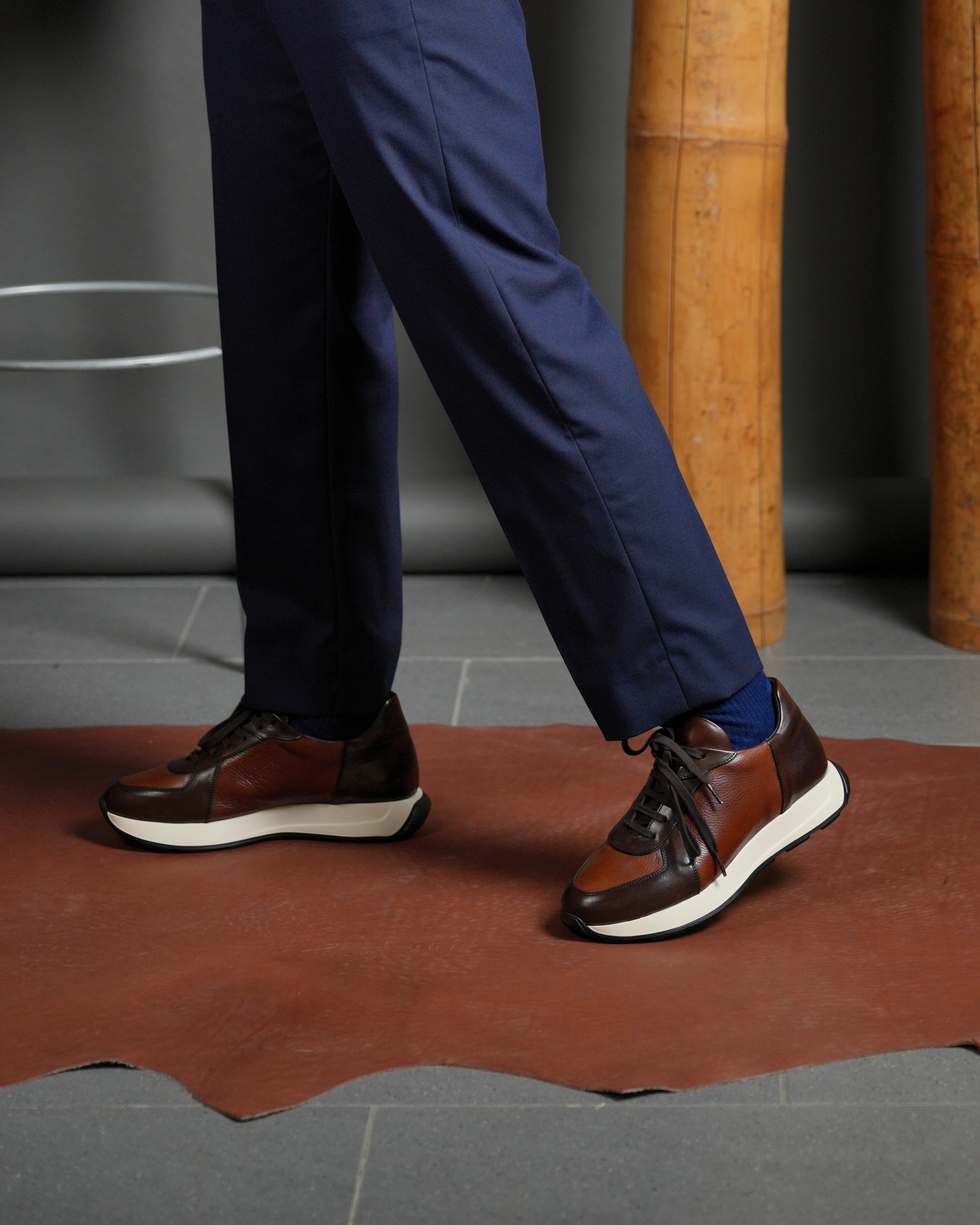 Sneakers di lusso SHALAPI Milano 1.1 da uomo color cammello