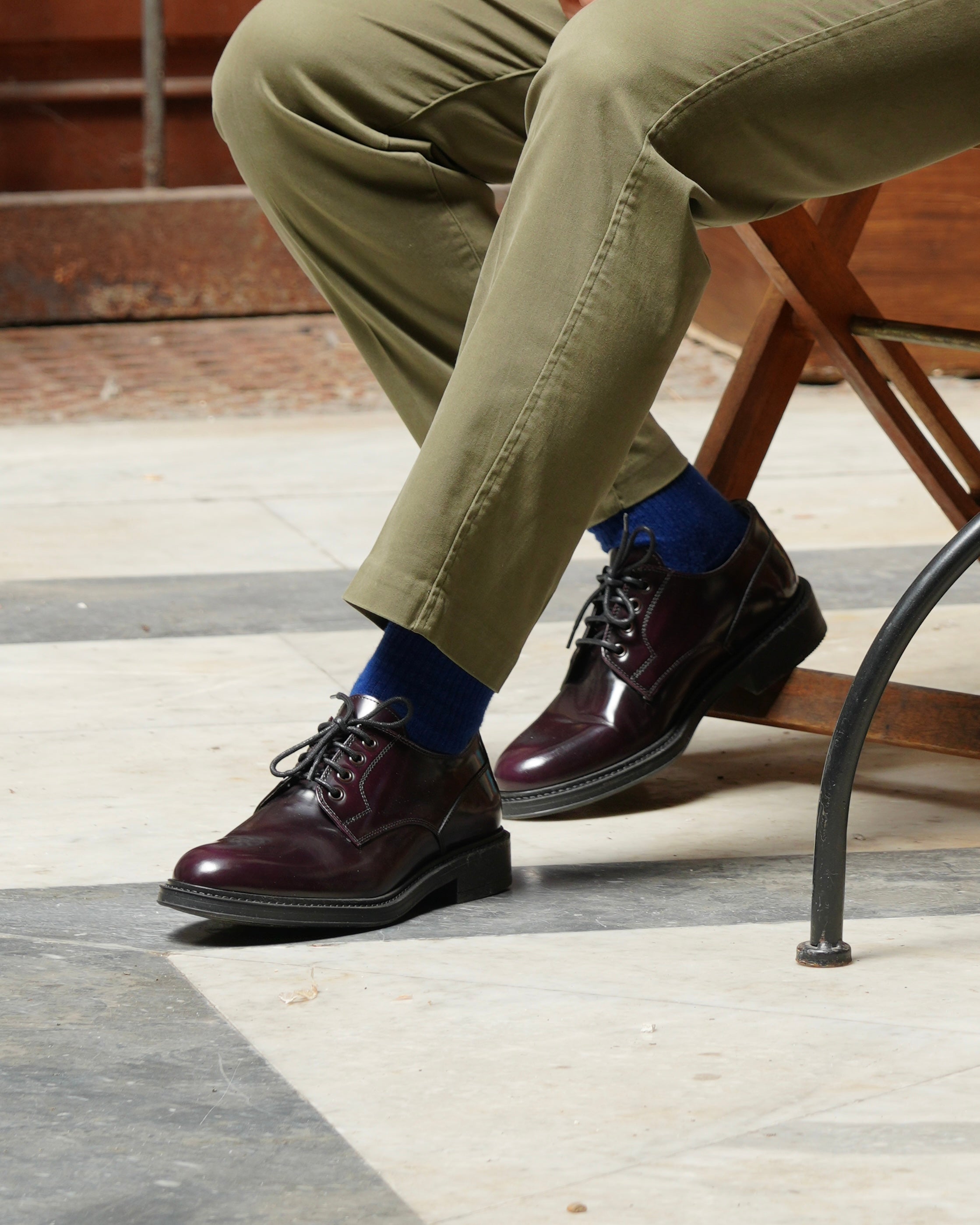 Scarpe Derby di lusso SHALAPI LEO 1.1 in Burdó