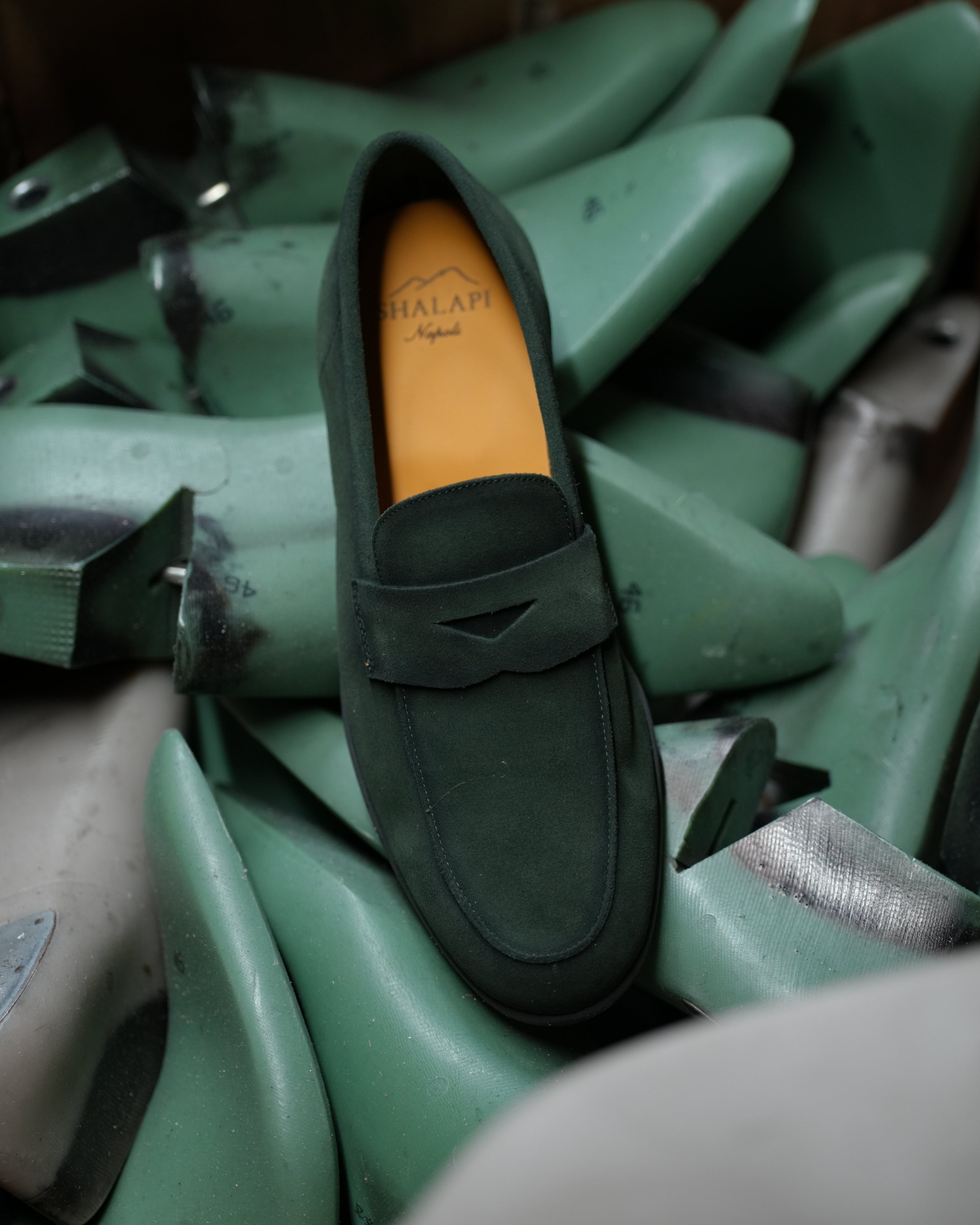 Mocasines Marechiaro de ante verde