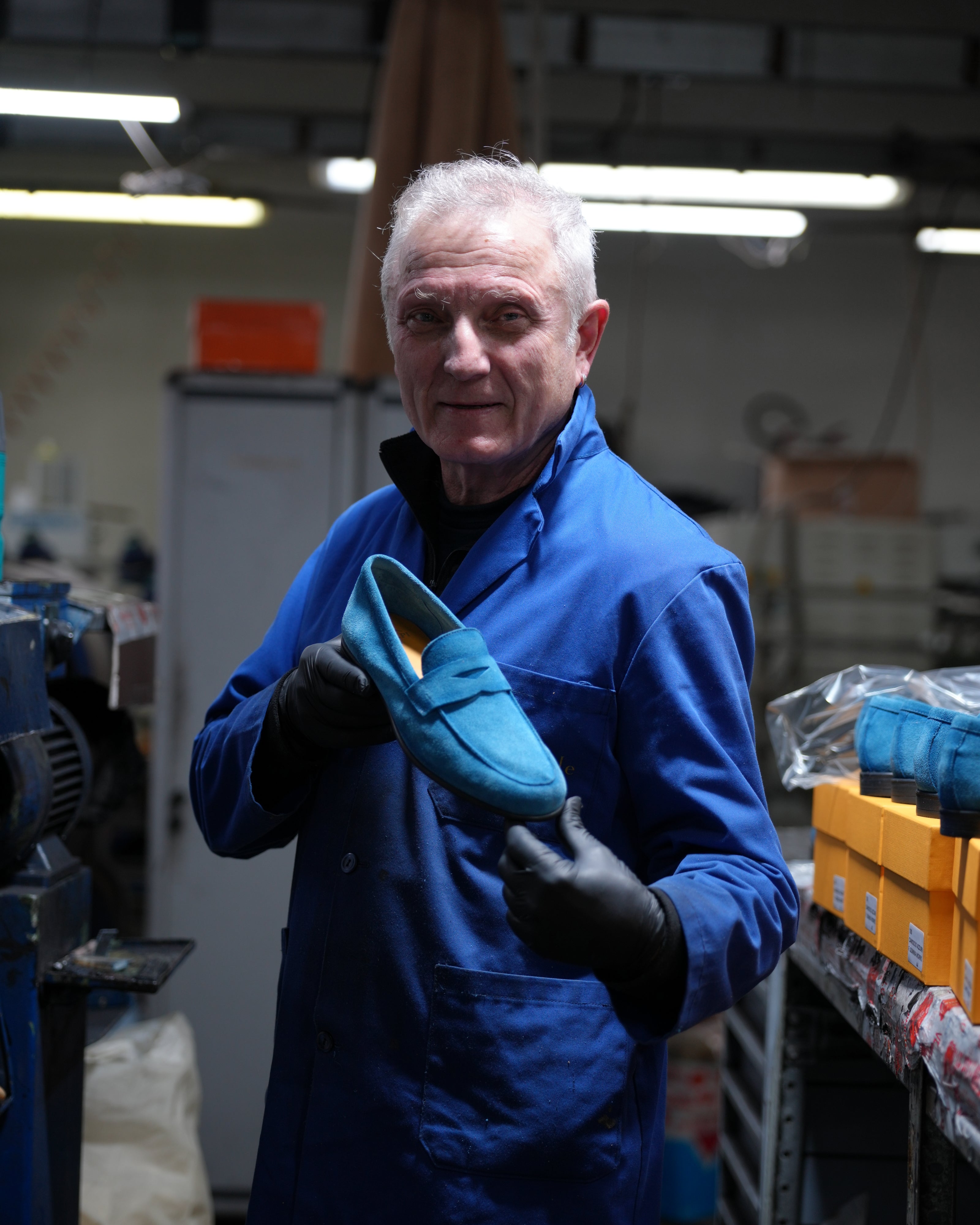 Mocasines de piel vuelta Marechiaro azul claro