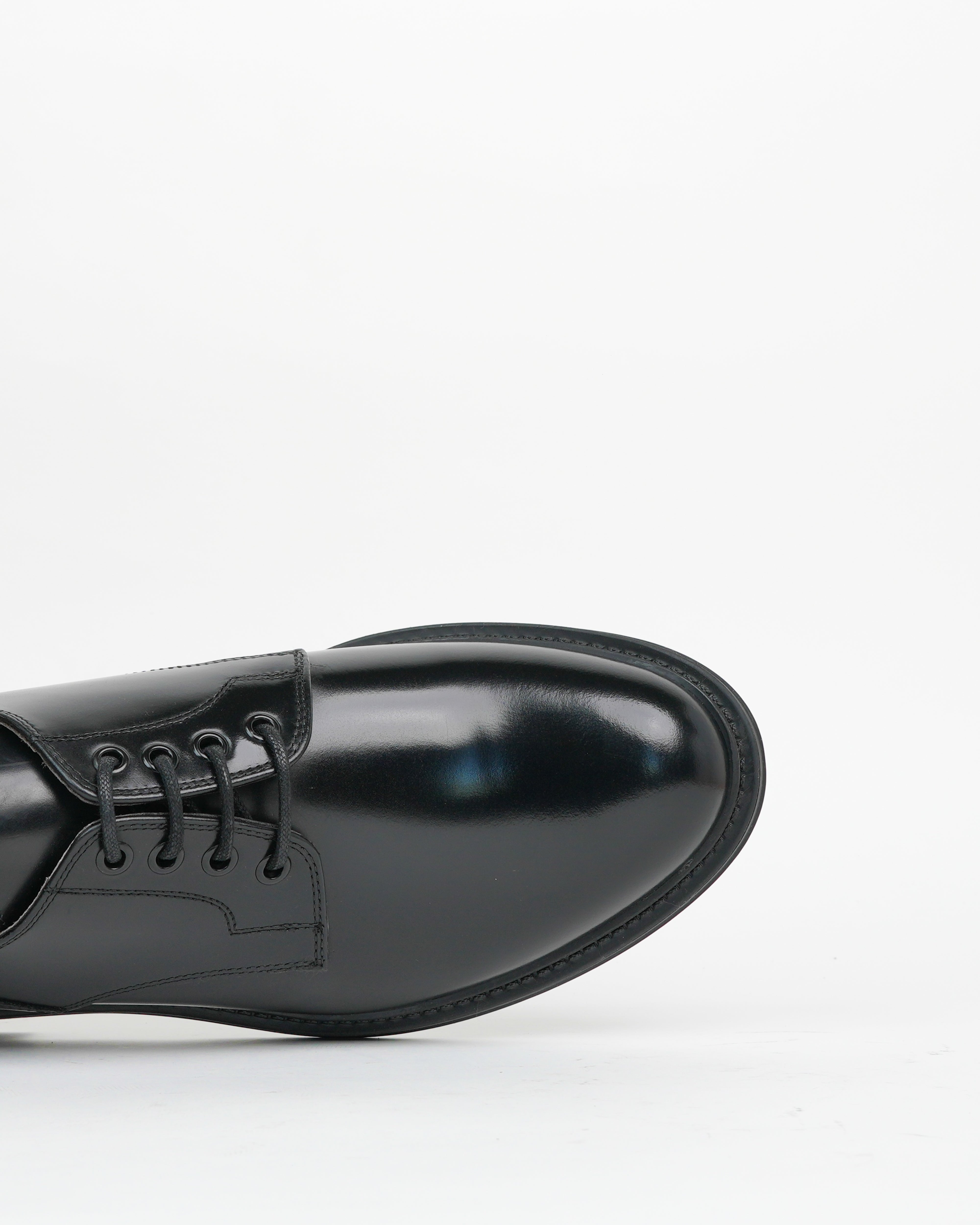 Scarpe Derby di lusso SHALAPI LEO 1.1 in nero lucido