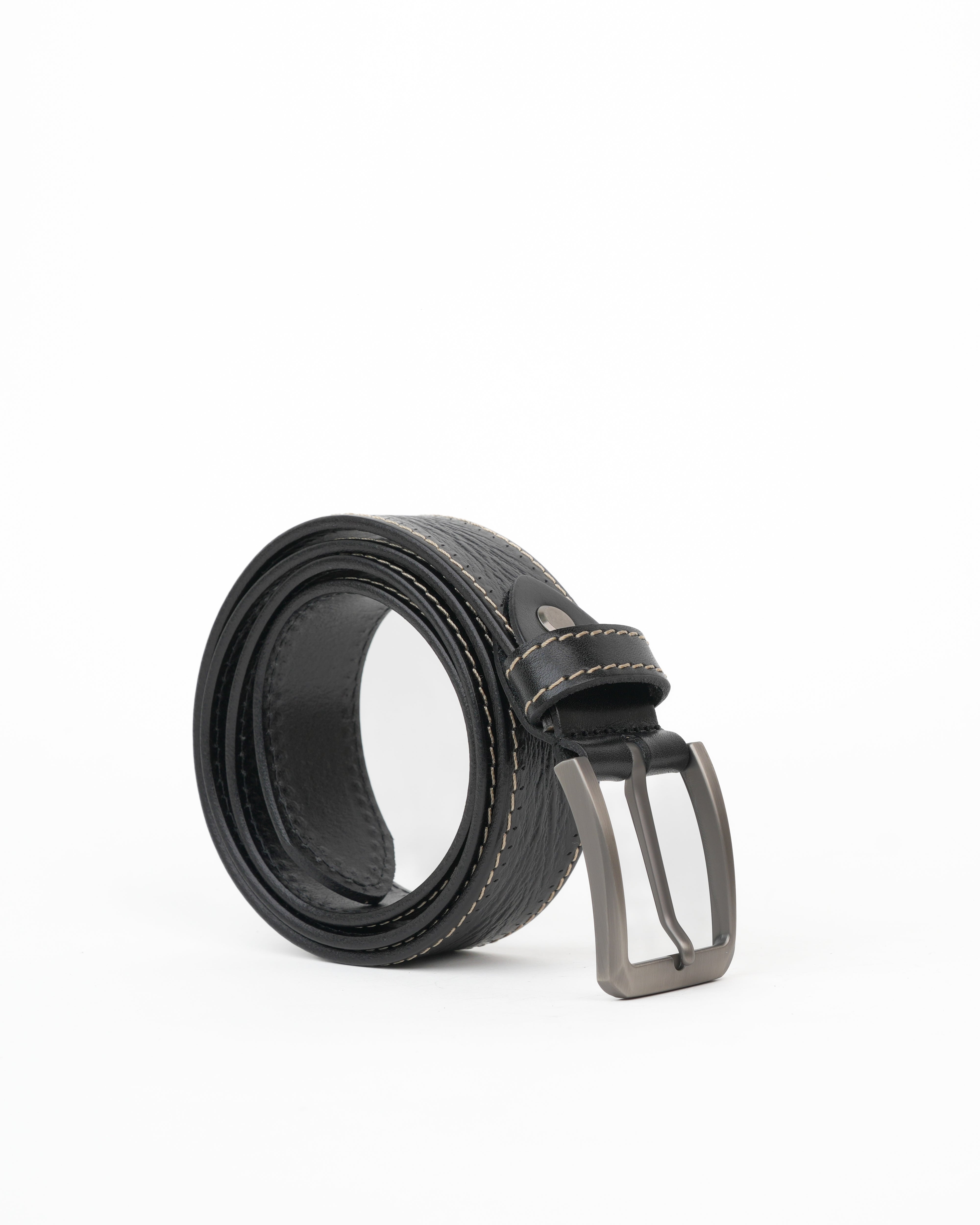 SHALAPI Cinture in vera pelle nere