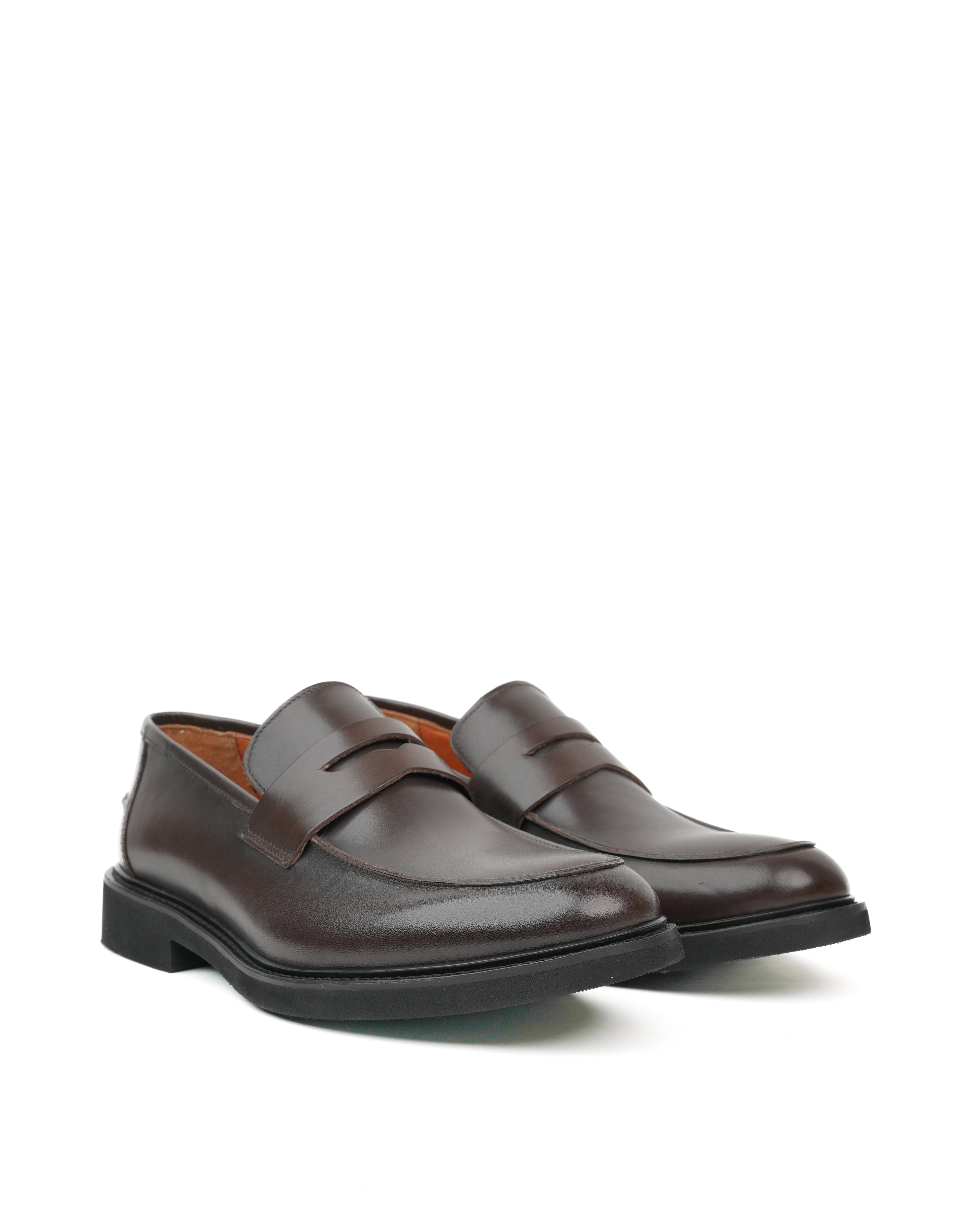 SHALAPI italian penny loafers for men in brown
