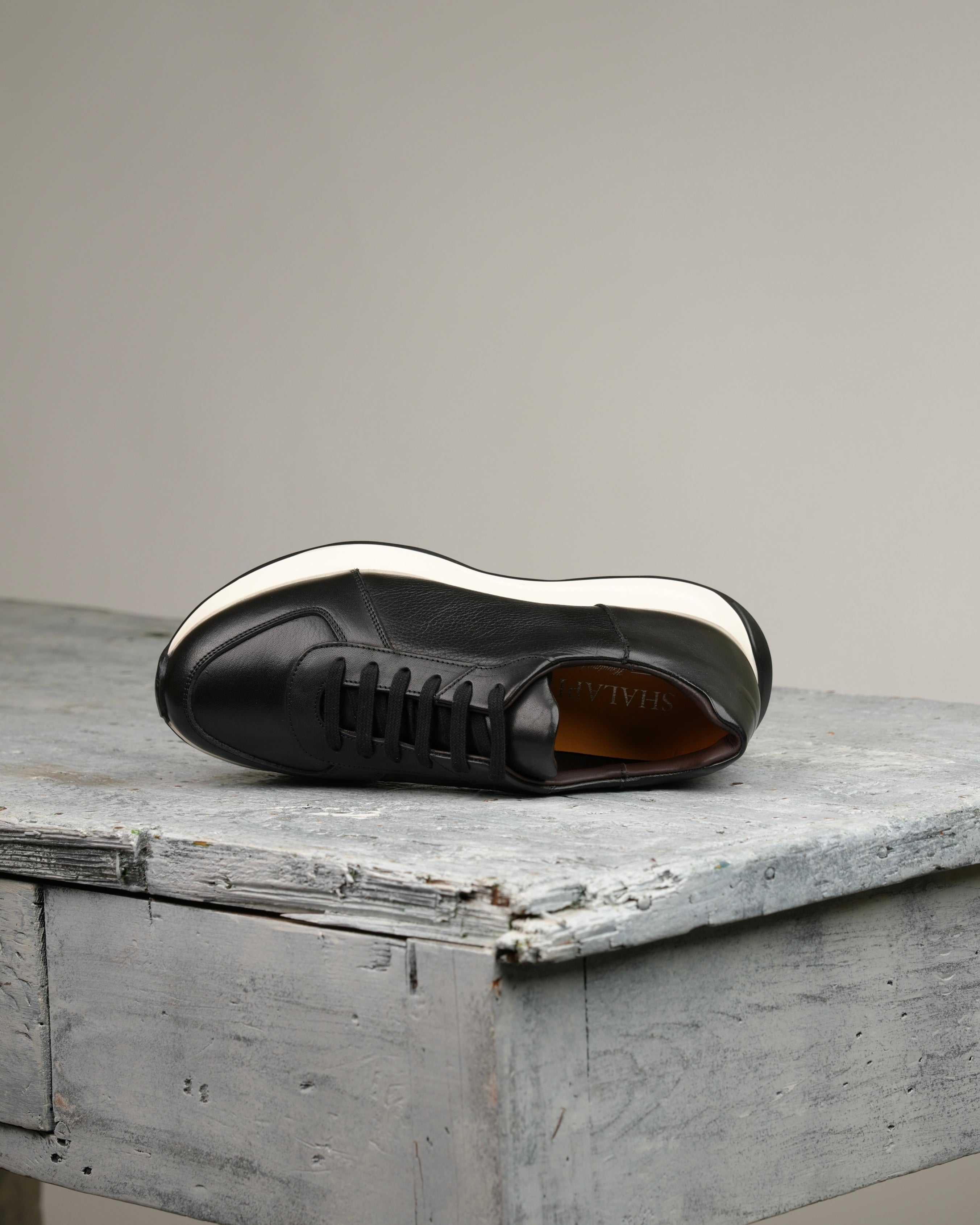 Sneakers di lusso SHALAPI MILANO 1.1 da uomo in pelle nera