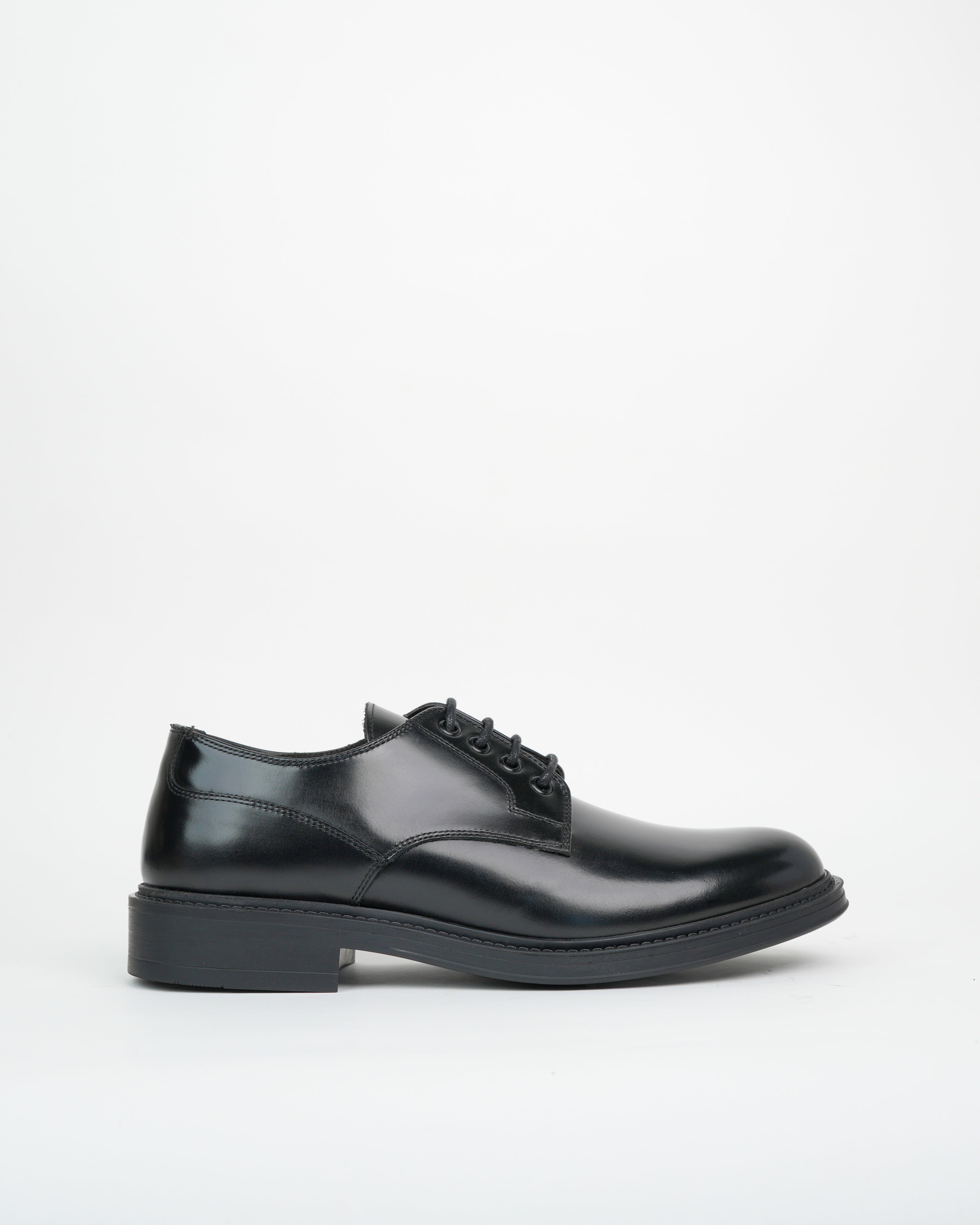 Scarpe Derby di lusso SHALAPI LEO 1.1 in nero lucido