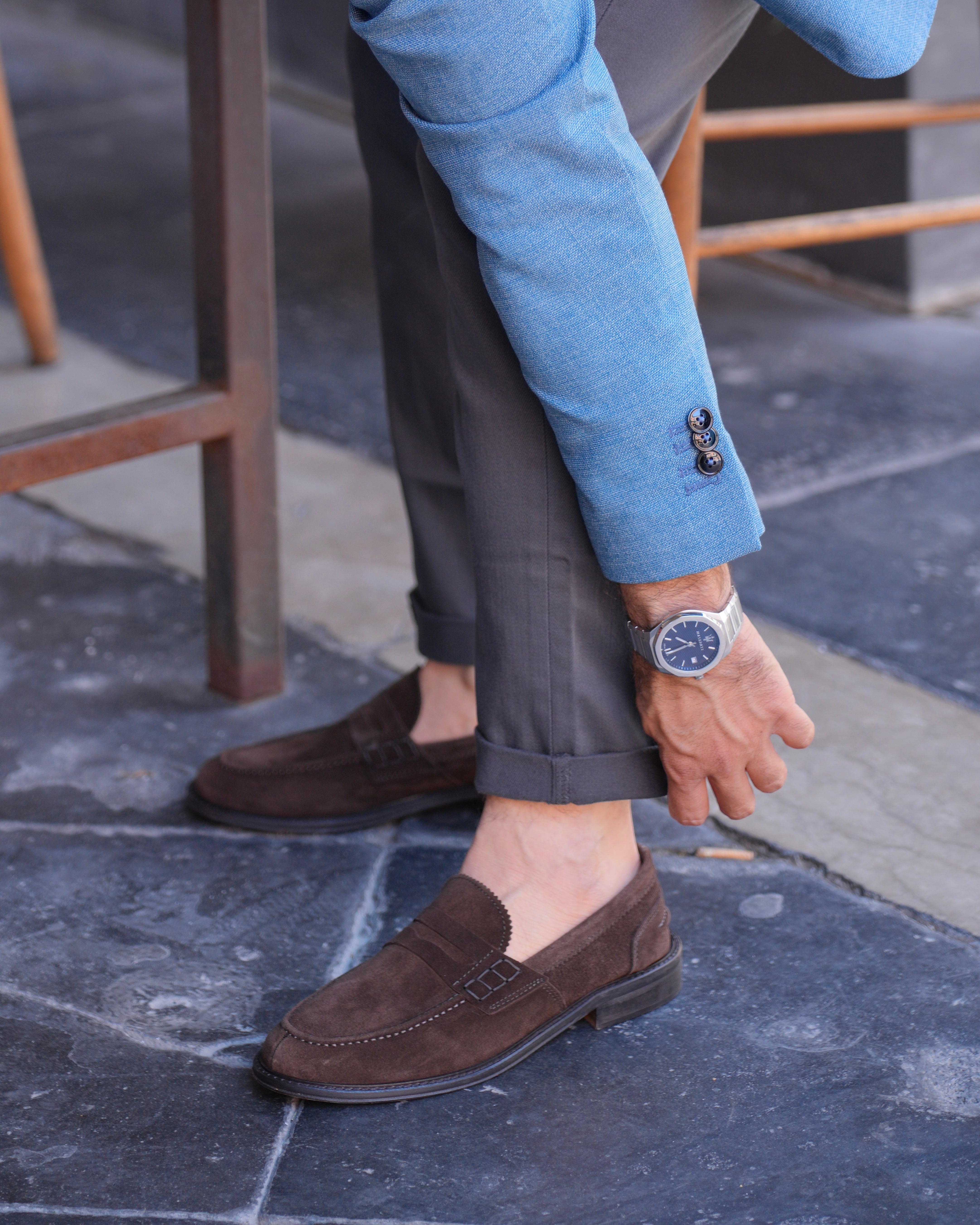 Mocassini SHALAPI Matera 1.1 da uomo in pelle scamosciata Marrone 