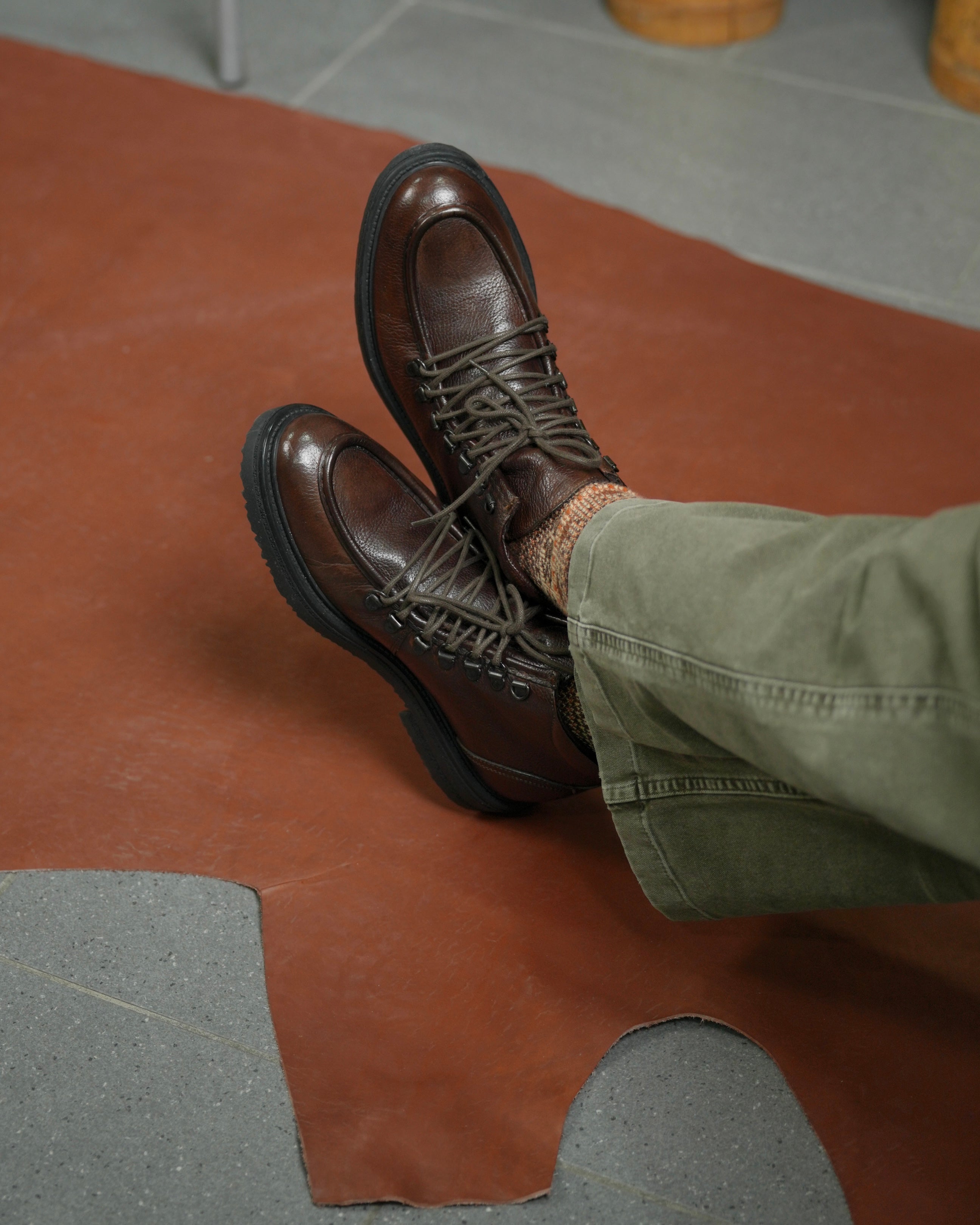 SHALAPI Fracap 1.1 luxury boots in full grain leather in brown