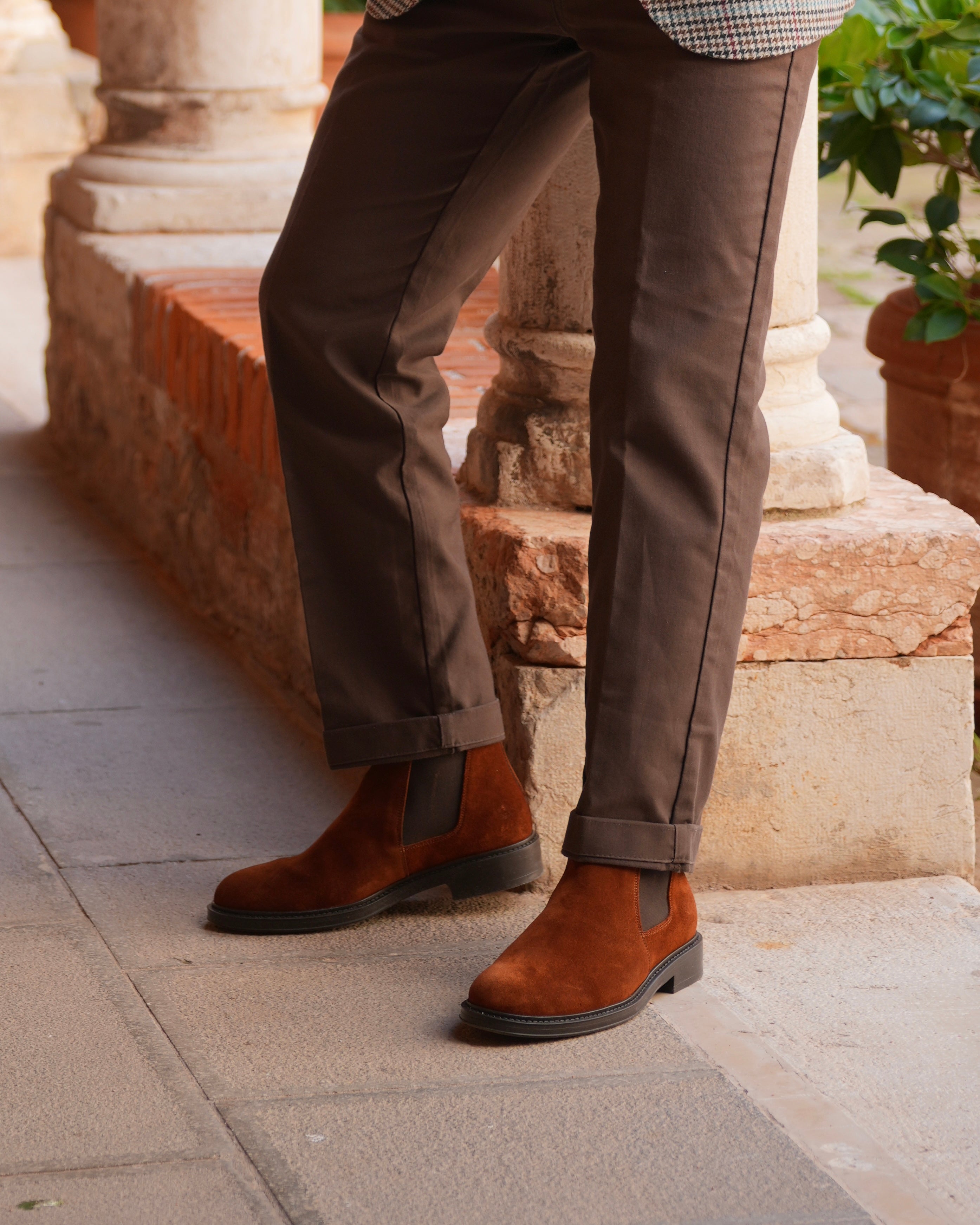 Stivali da strada di lusso SHALAPI 1.1 in camoscio cammello