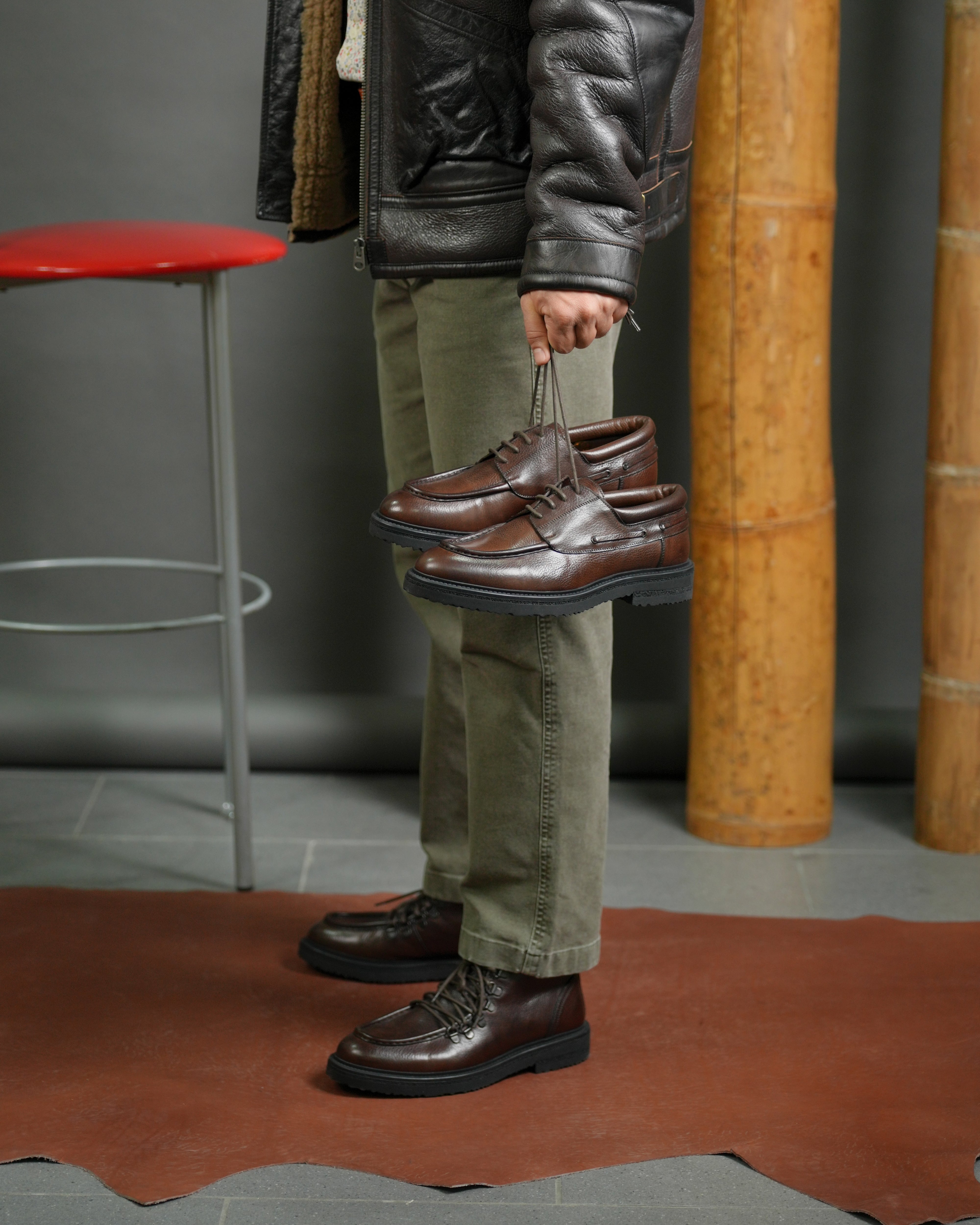 SHALAPI Fracap 1.1 luxury boots in full grain leather in brown