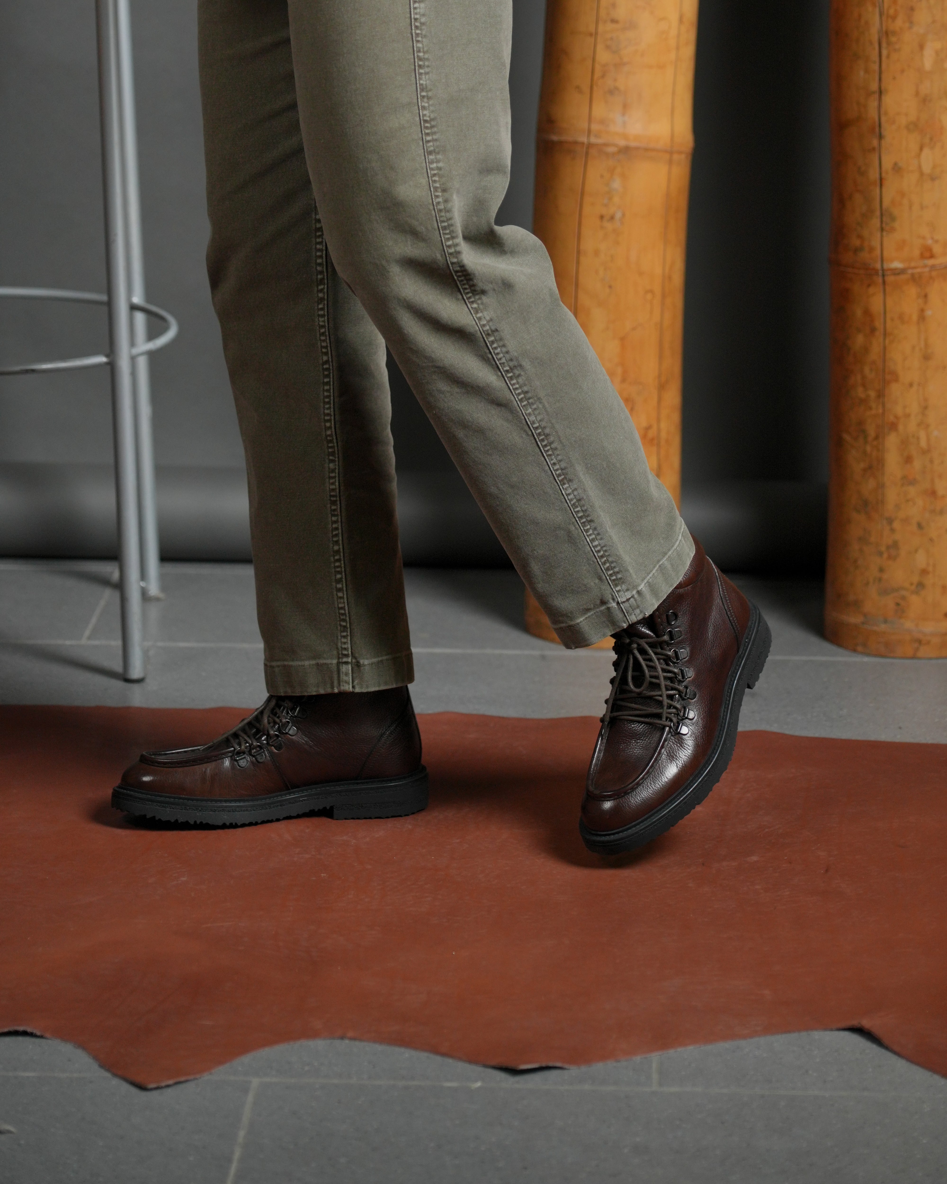 SHALAPI Fracap 1.1 luxury boots in full grain leather in brown