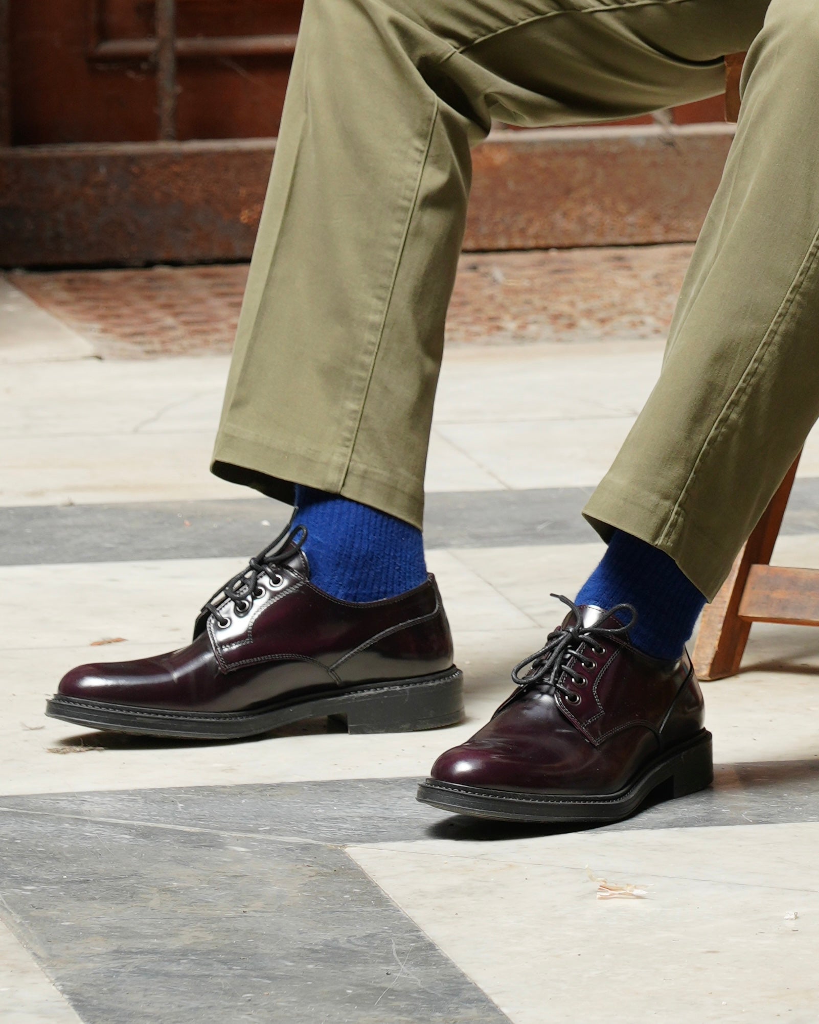 Scarpe Derby di lusso SHALAPI LEO 1.1 in Burdó