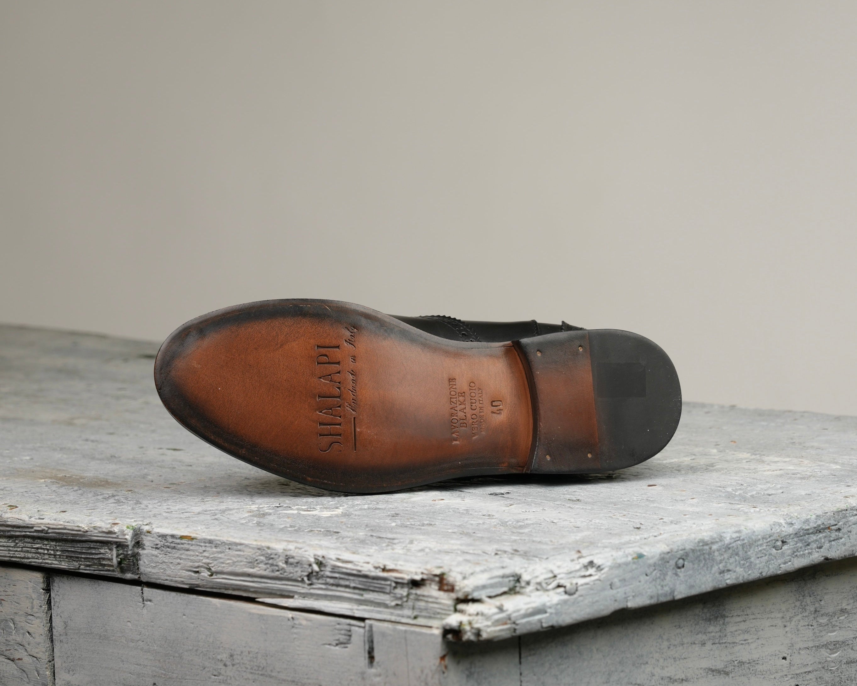 SHALAPI Napoli luxury oxford Chelsea boots 1.1 in black