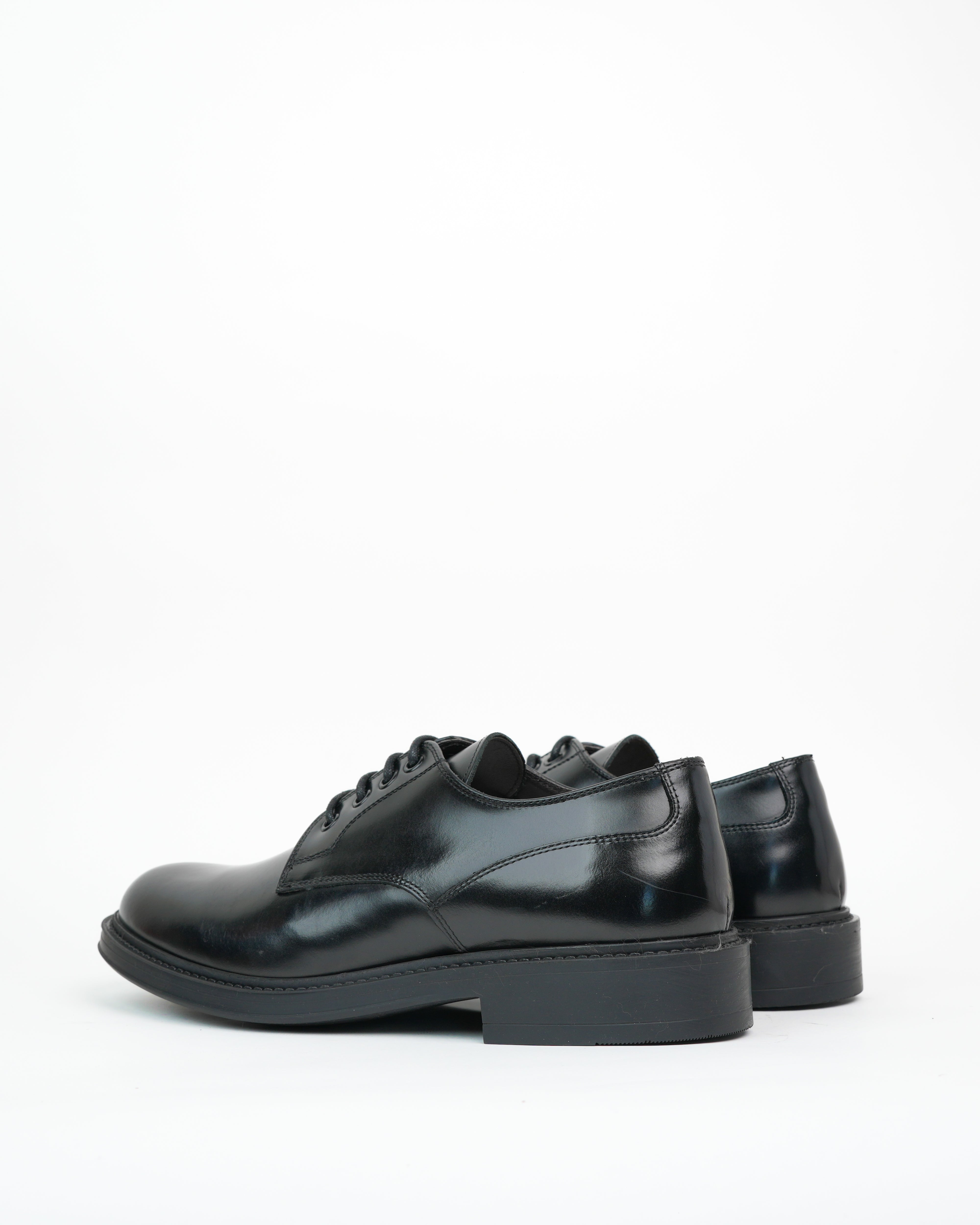 Scarpe Derby di lusso SHALAPI LEO 1.1 in nero lucido