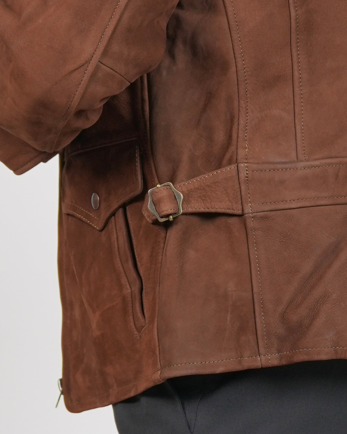 Giacca in pelle di vitello nabuk SHALAPI Modena