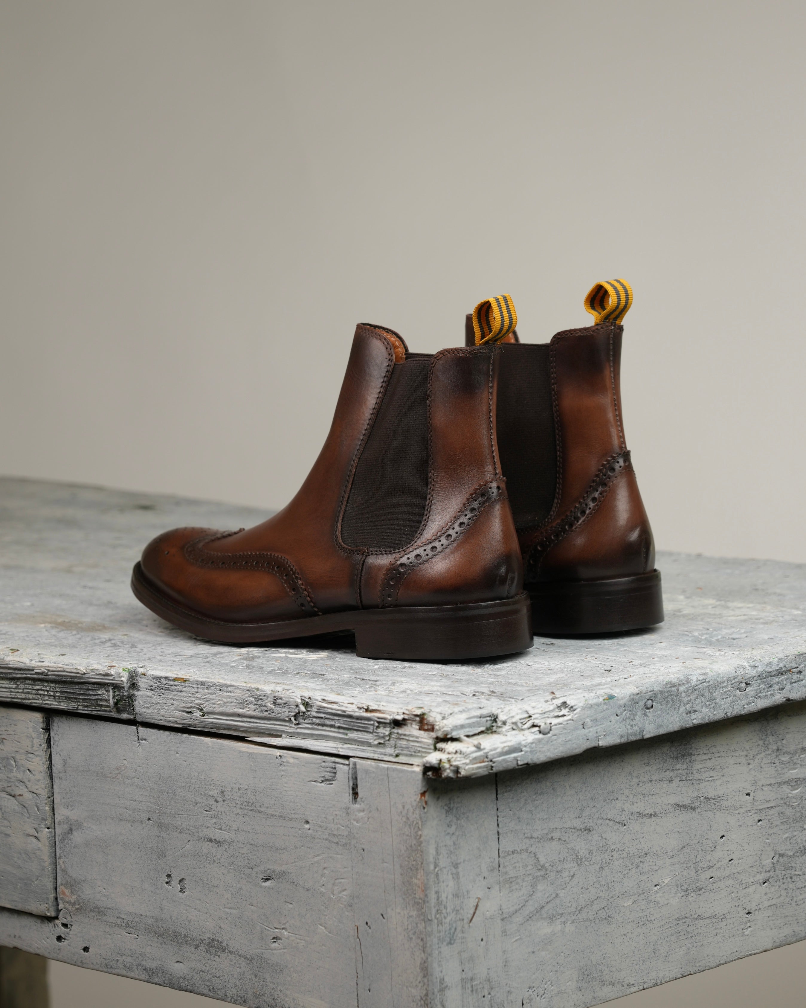 Stivali oxford di lusso SHALAPI London 1.1 in marrone