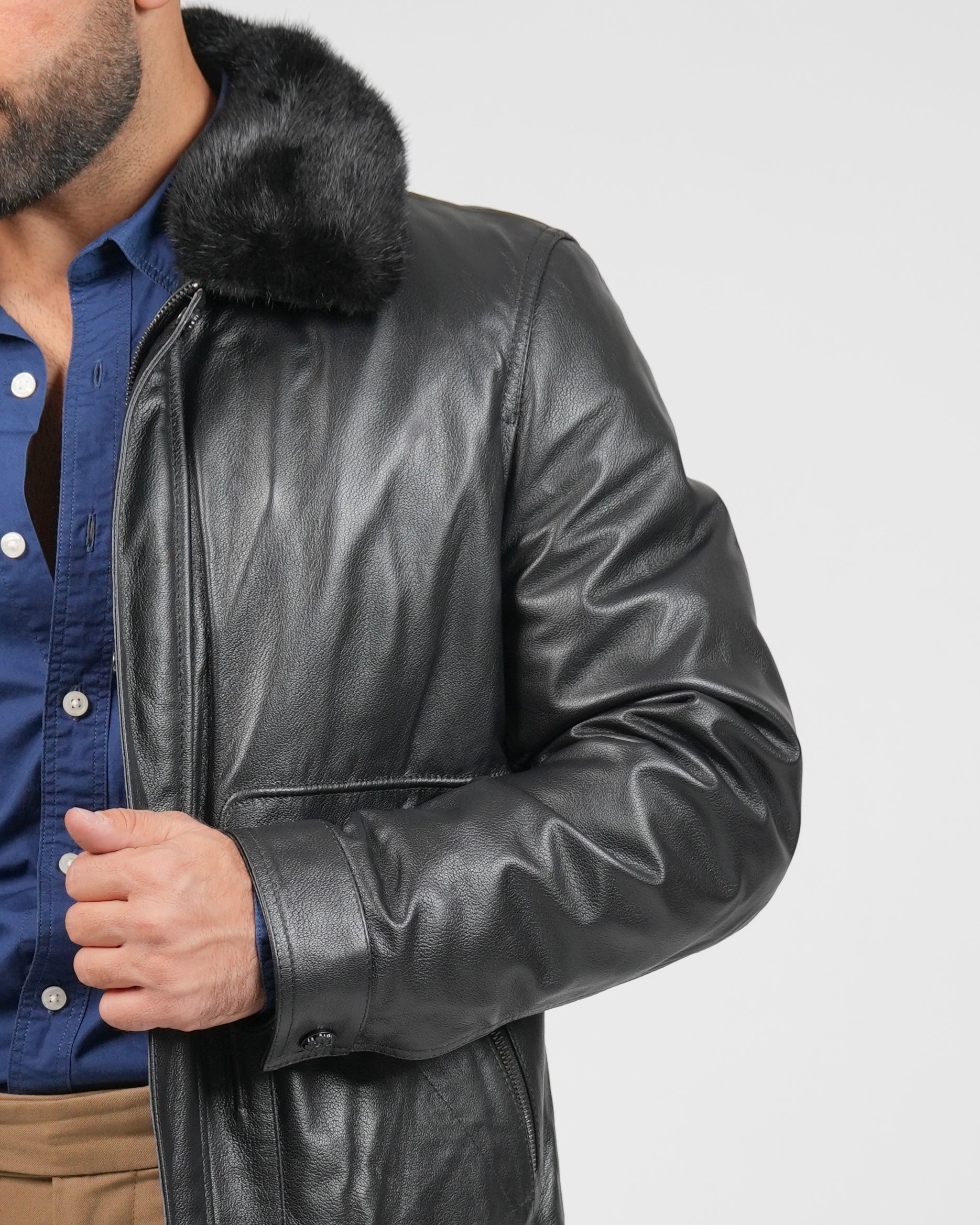 Shalapi in vera pelle per doppie stagioni in nero