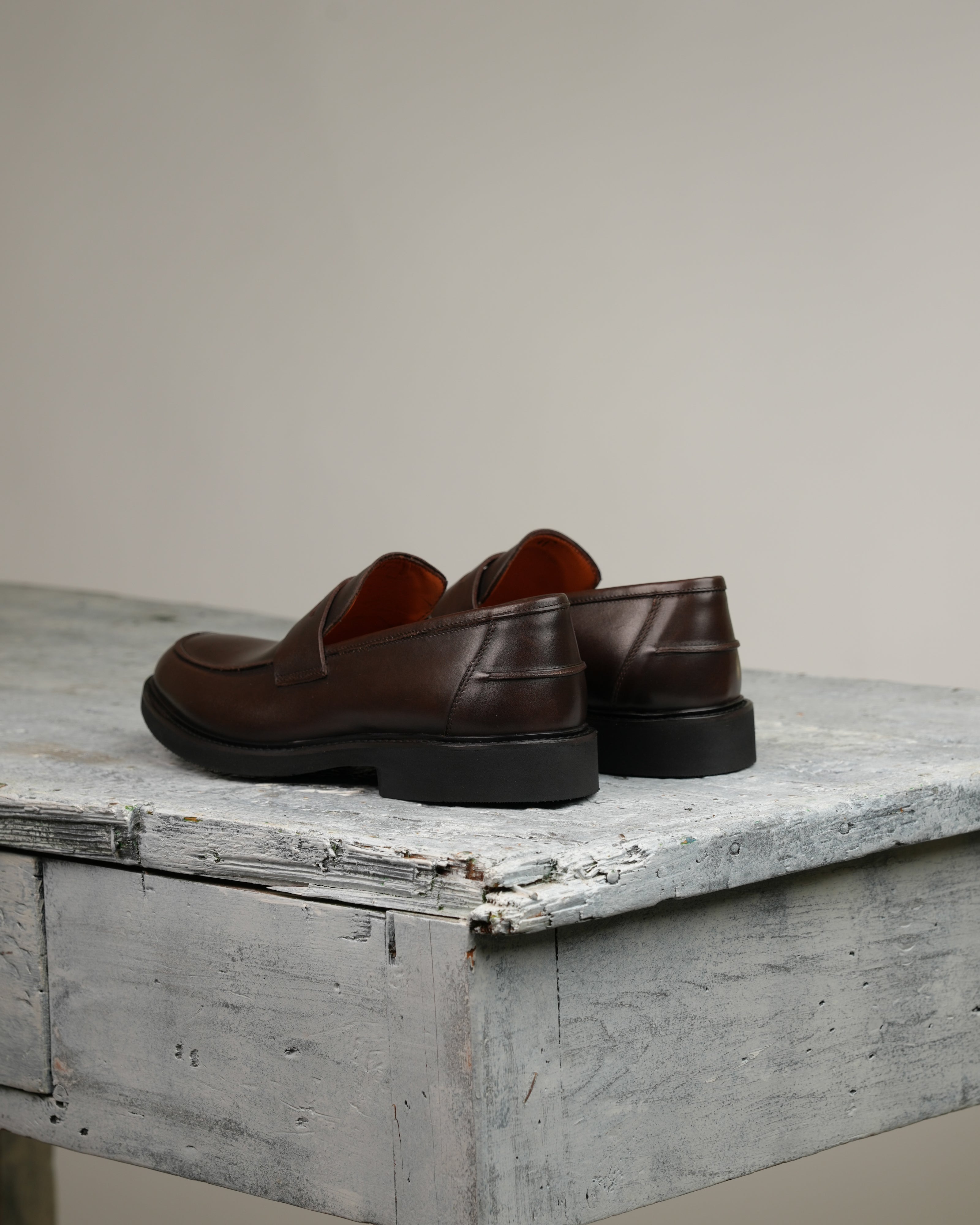 SHALAPI mocasines italianos para hombre en marrón