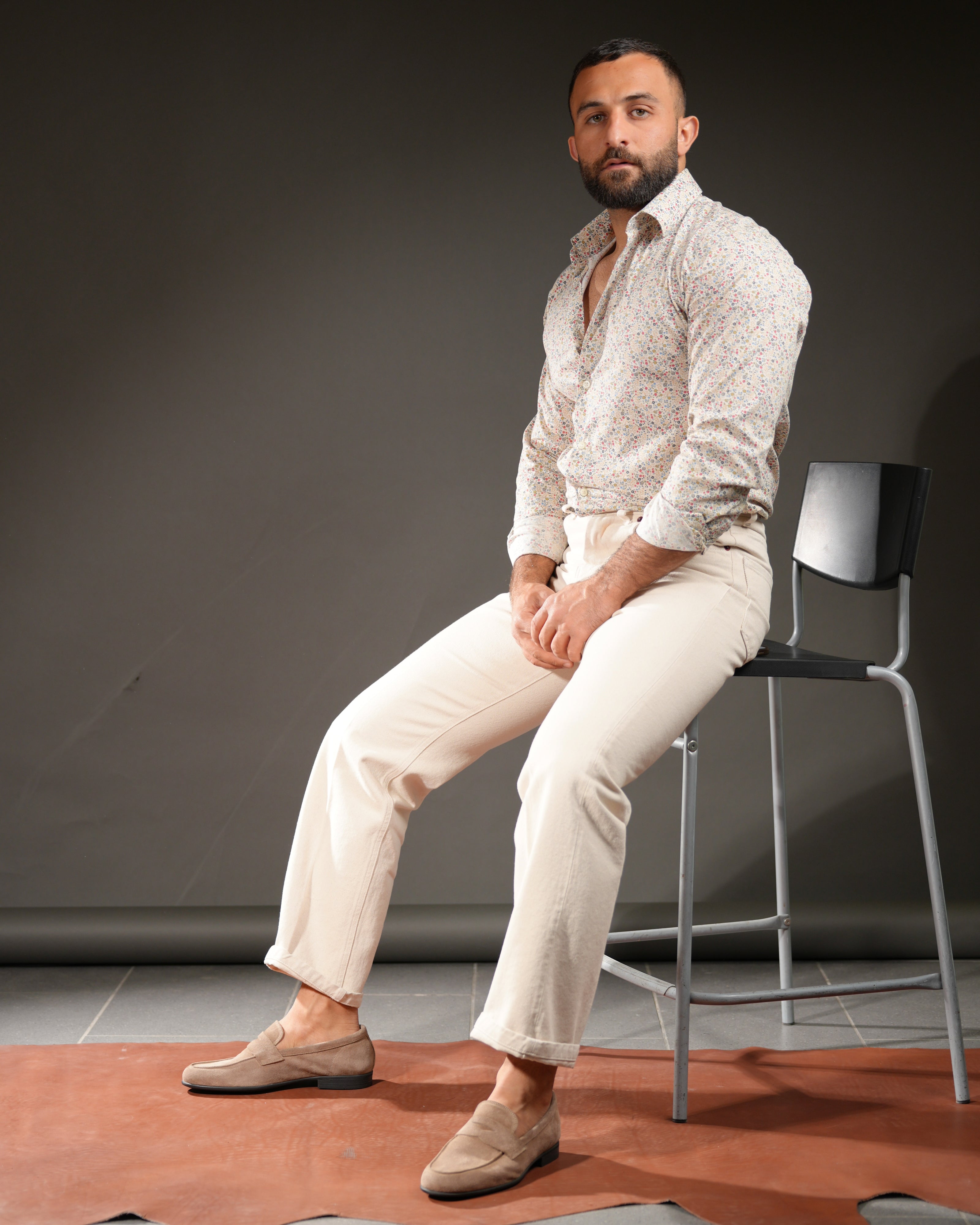Mocassini Marechiaro in camoscio beige