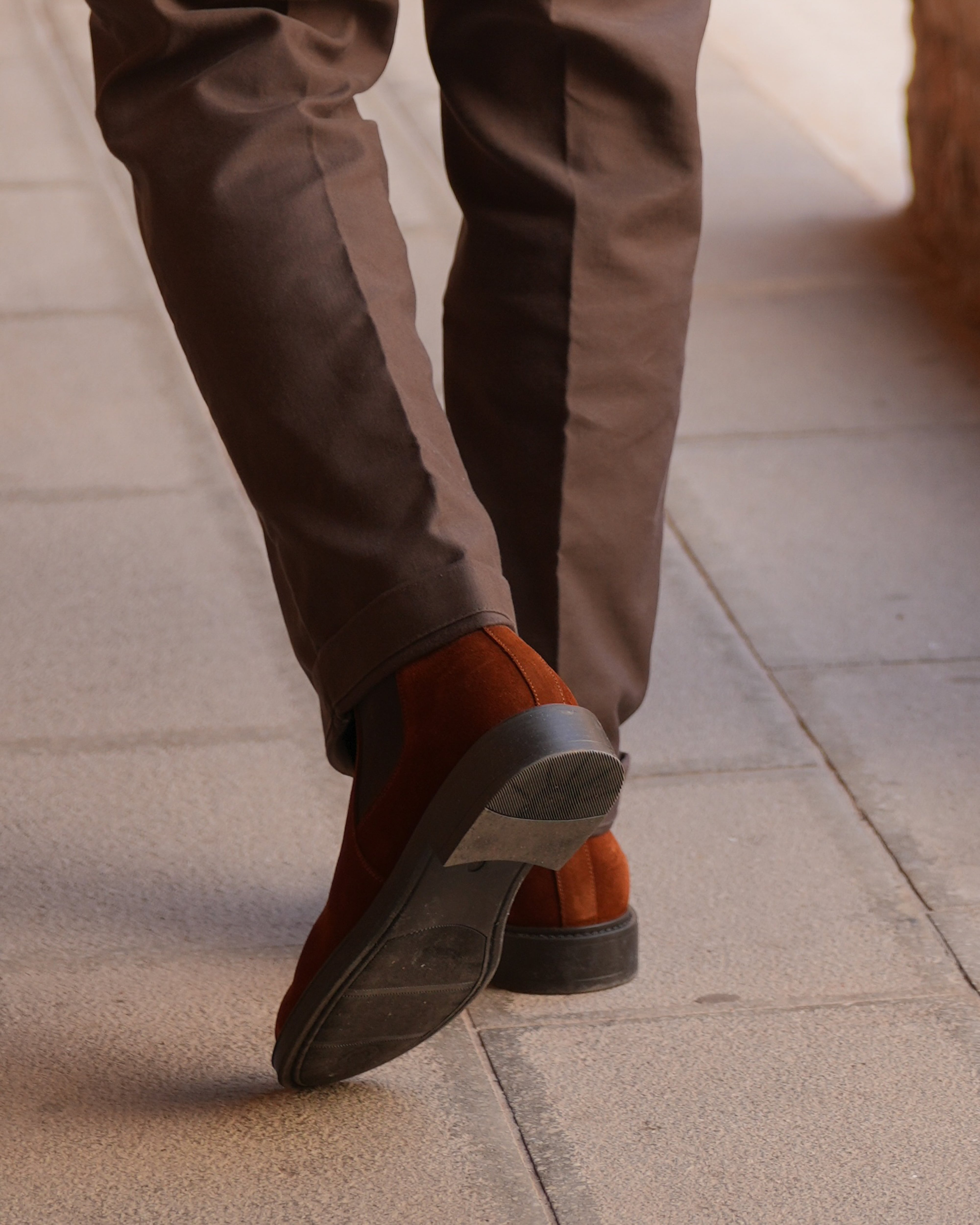 Stivali da strada di lusso SHALAPI 1.1 in camoscio cammello