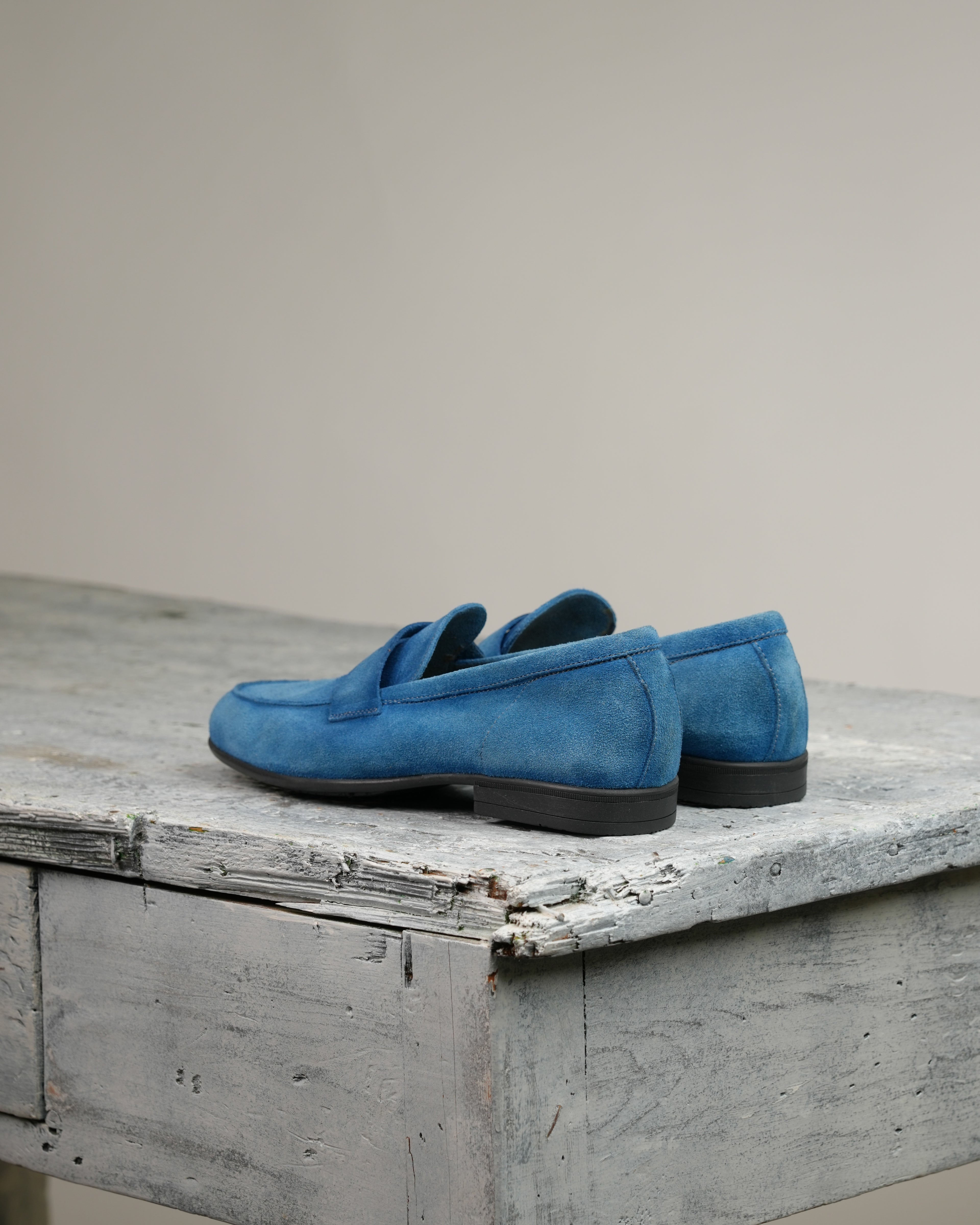 Mocasines de piel vuelta Marechiaro azul claro