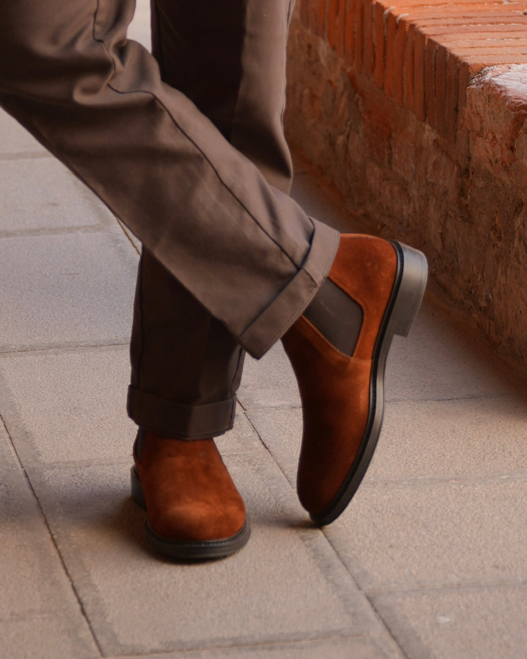 Stivali da strada di lusso SHALAPI 1.1 in camoscio cammello