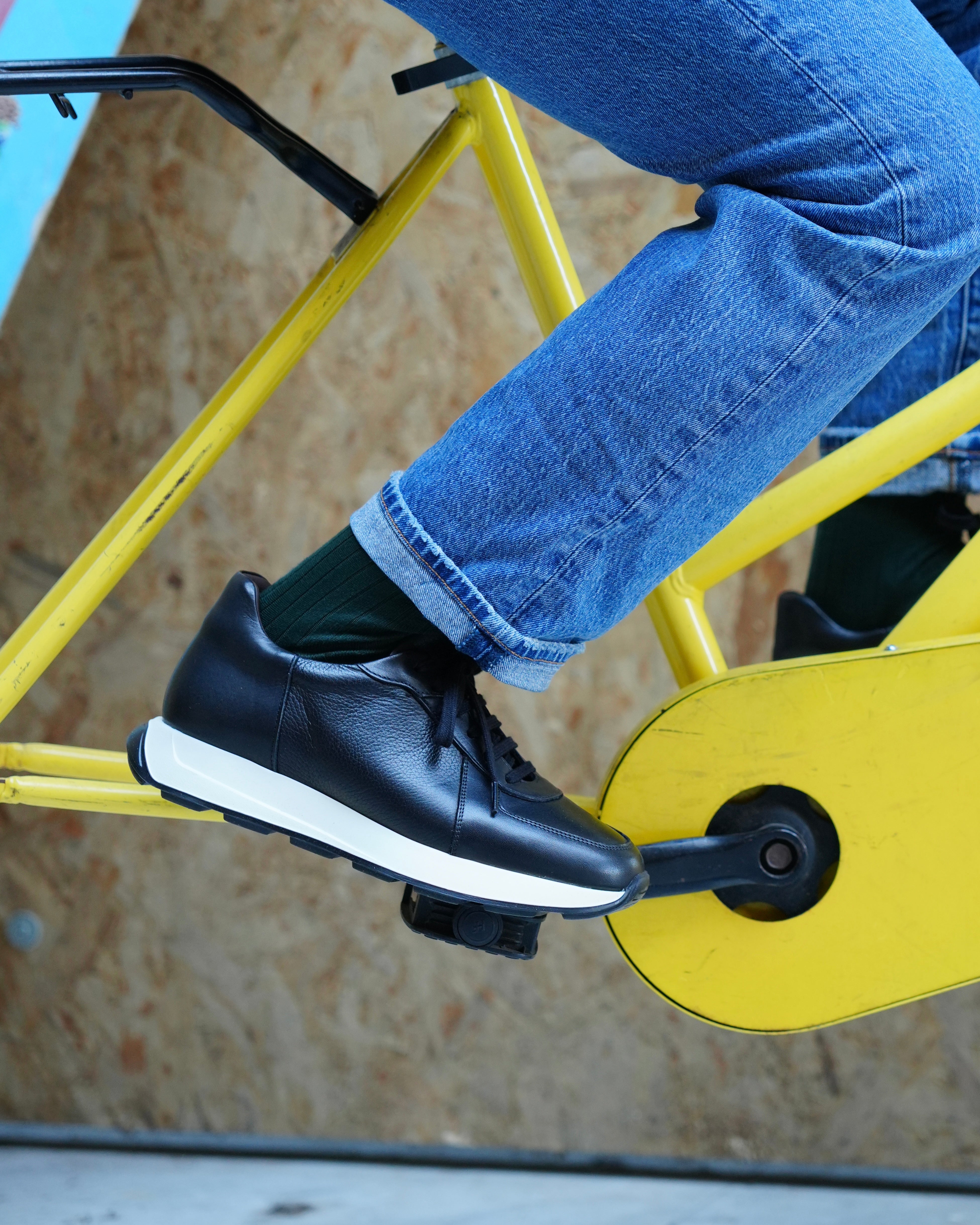 Sneakers di lusso SHALAPI MILANO 1.1 da uomo in pelle nera